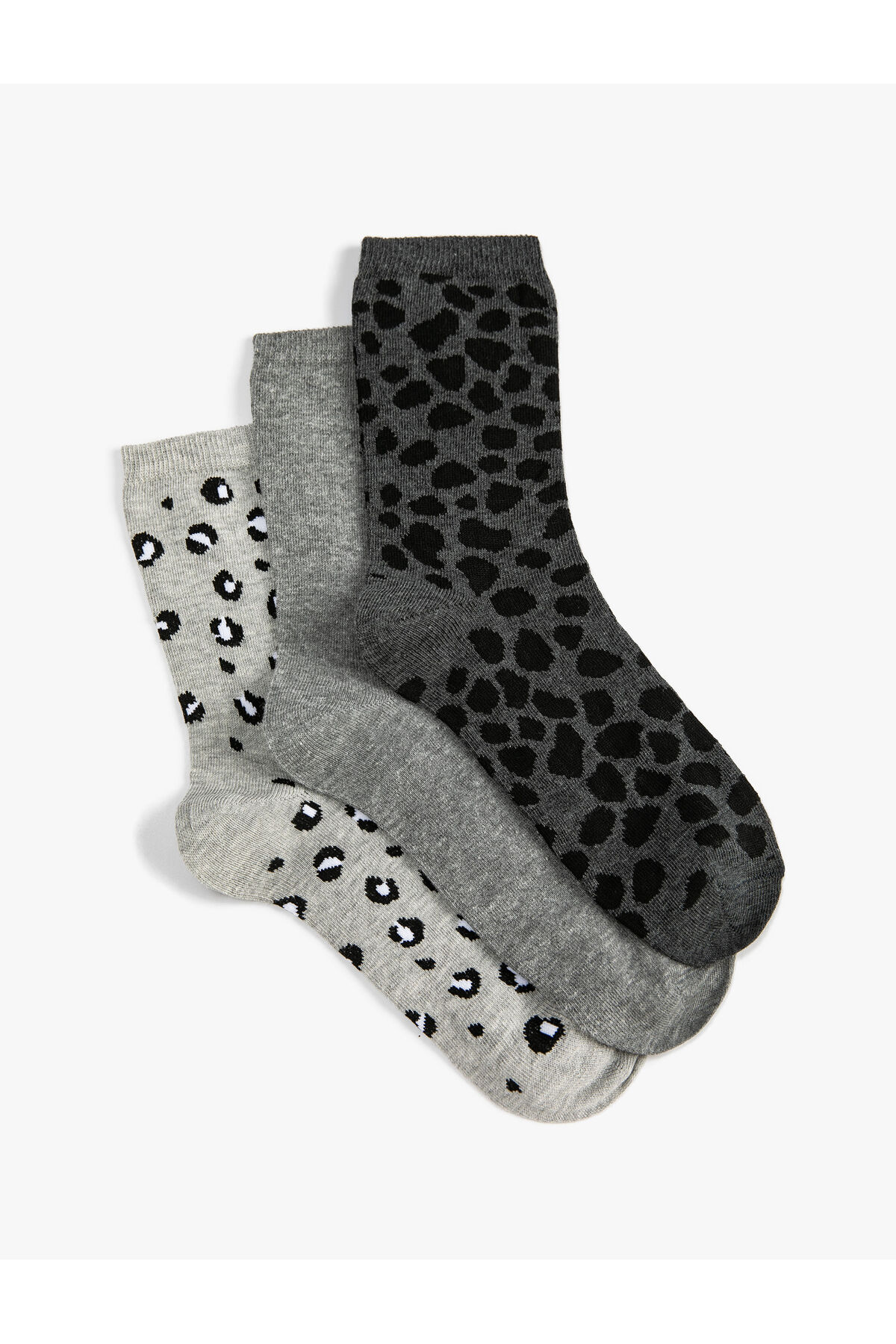 Koton Leopard Patterned 3-piece Socks Set, Multicolor