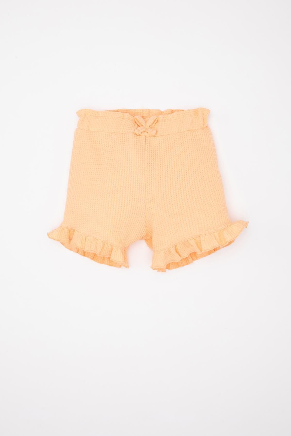 DEFACTO Baby Girl Comfort Fit Waffle Shorts