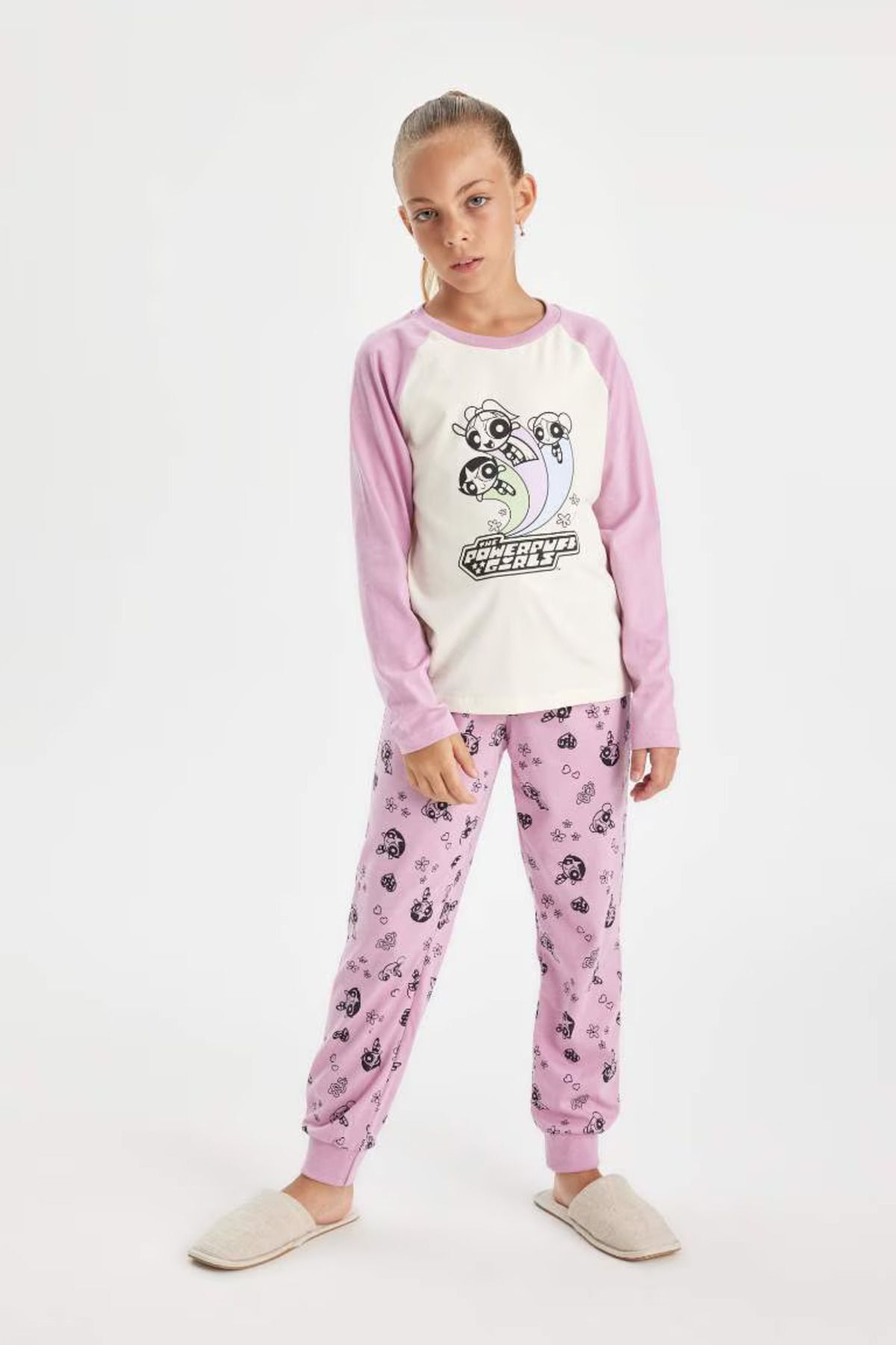 DEFACTO Girls Powerpuff Girls Long Sleeve Pajama Set