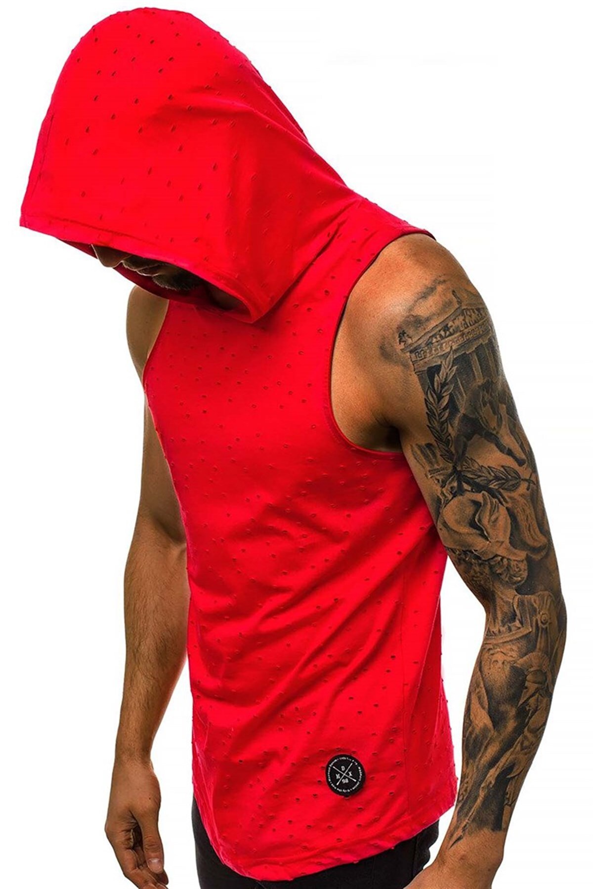 Levně Madmext Hooded Athlete Red 2893