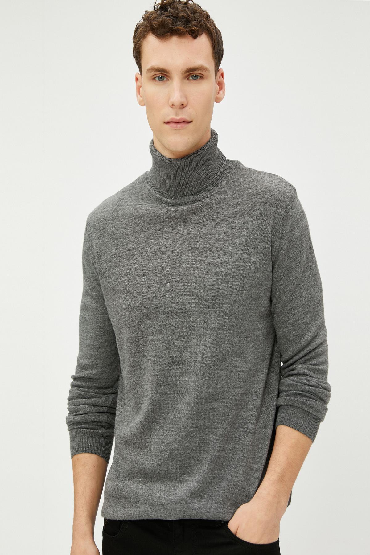 Levně Koton Acrylic Knitwear Sweater Turtleneck