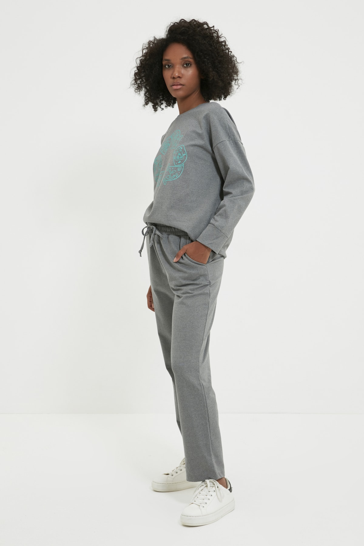 Trendyol Two-Piece Set - Gray - Regular fit