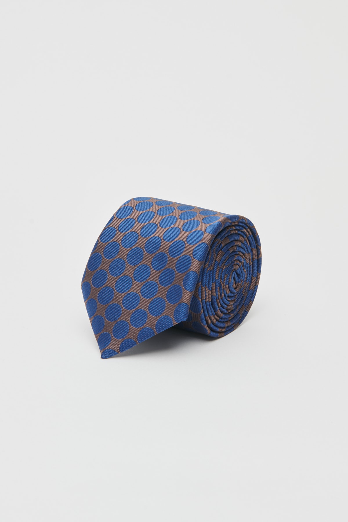 ALTINYILDIZ CLASSICS Men's Brown-Navy Blue Patterned Brown Navy Blue Classic Tie