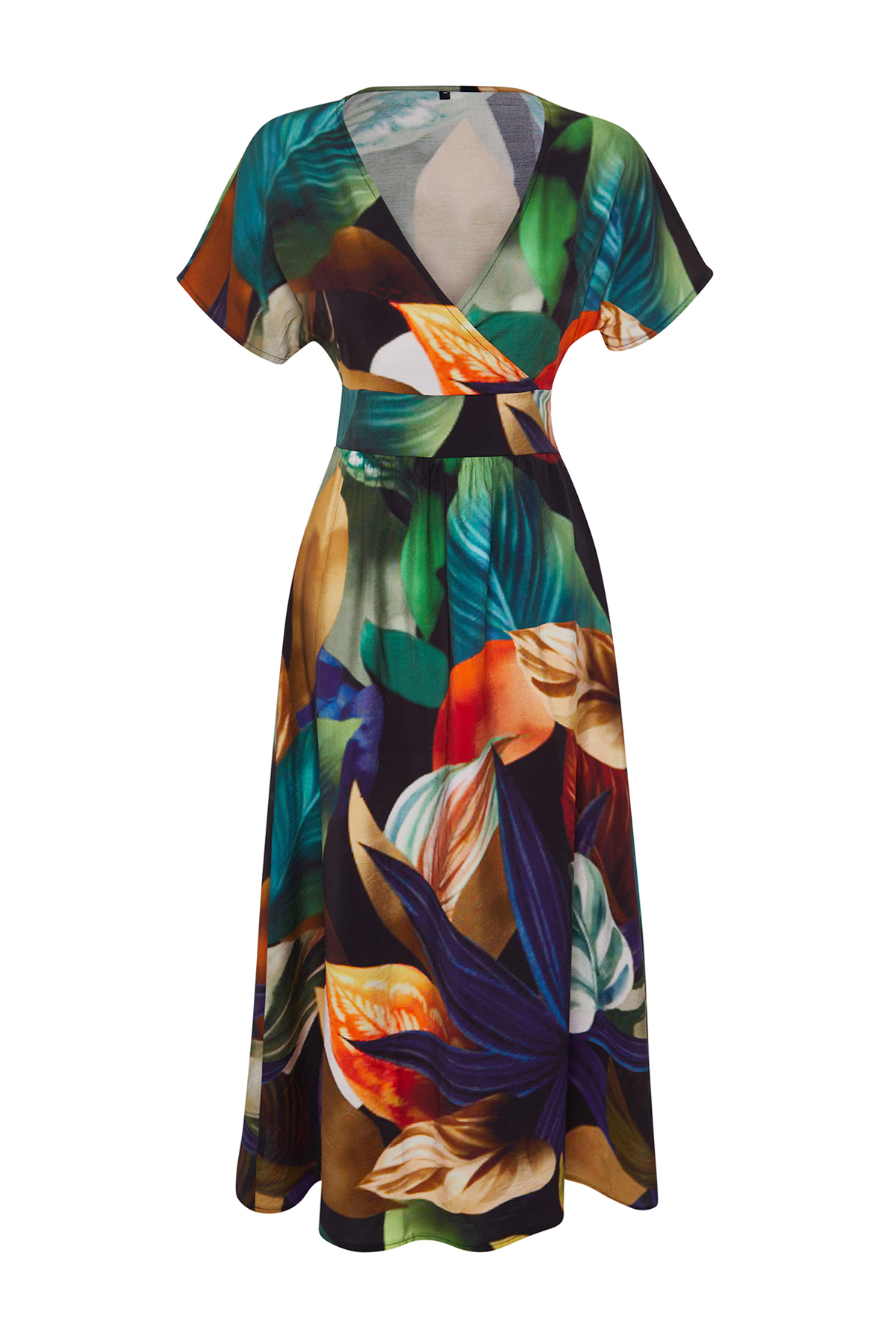 Trendyol Multi Color Floral Print A-line Viscose Midi Woven Dress