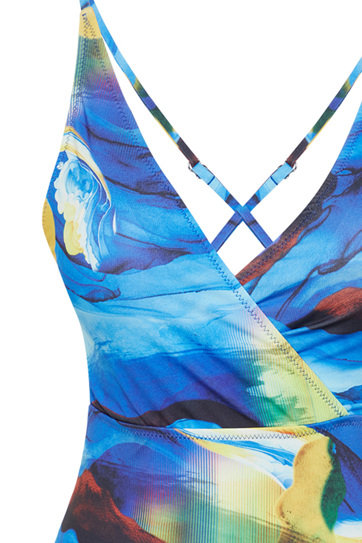 Trendyol Abstract Patterned Double Breasted Regular Swimsuit