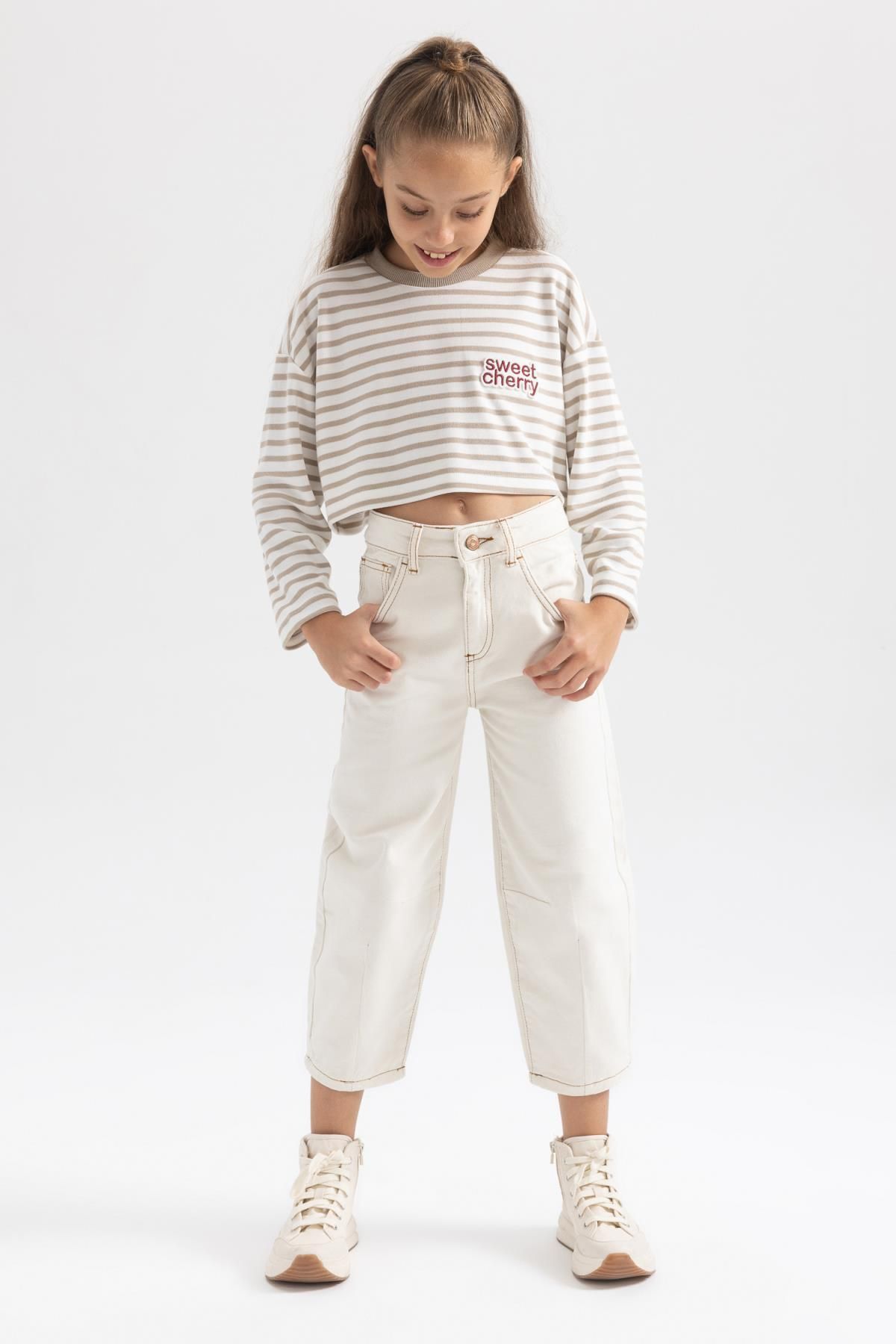 DEFACTO Girls' Slouchy Jogger Cuff Trousers