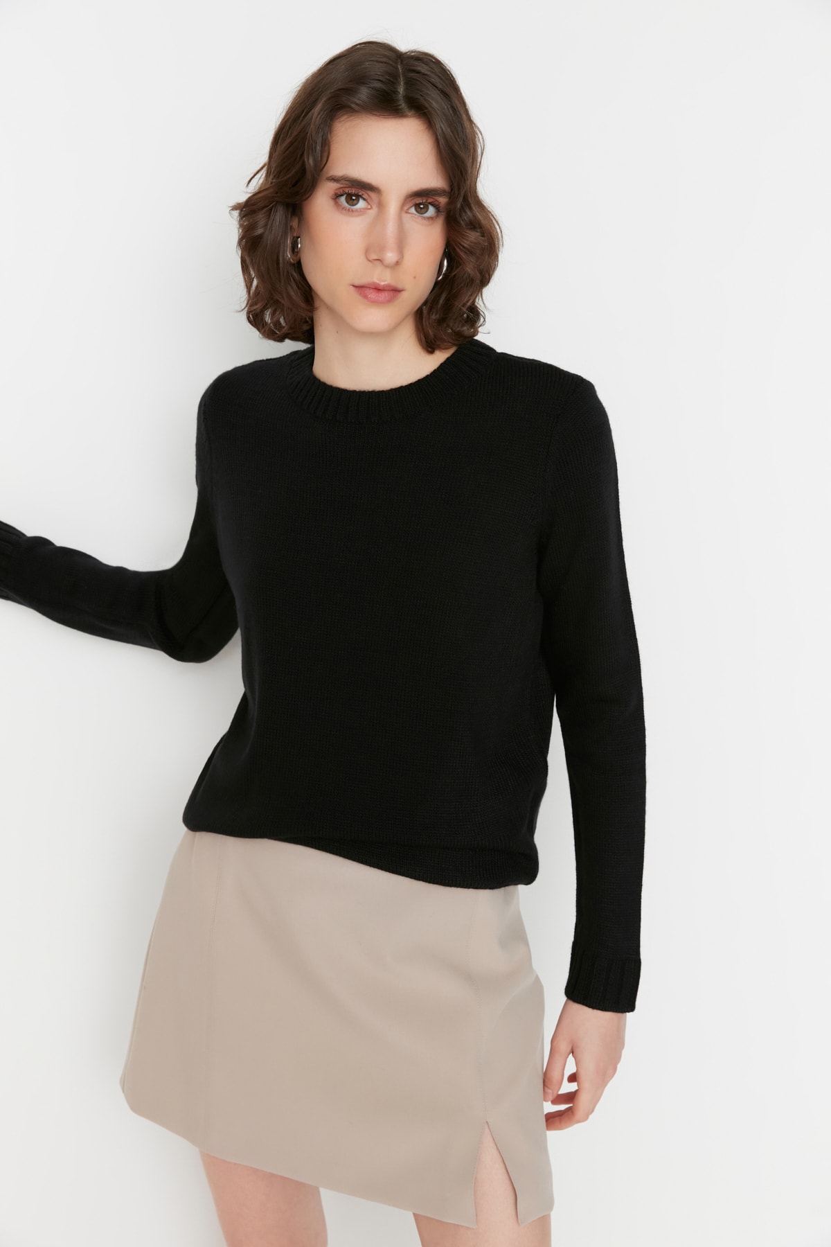 Trendyol Sweater - Black - Regular fit
