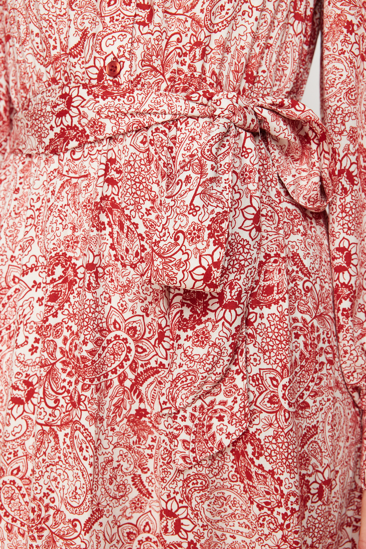 Trendyol Cinnamon Floral Viscose Woven Dress