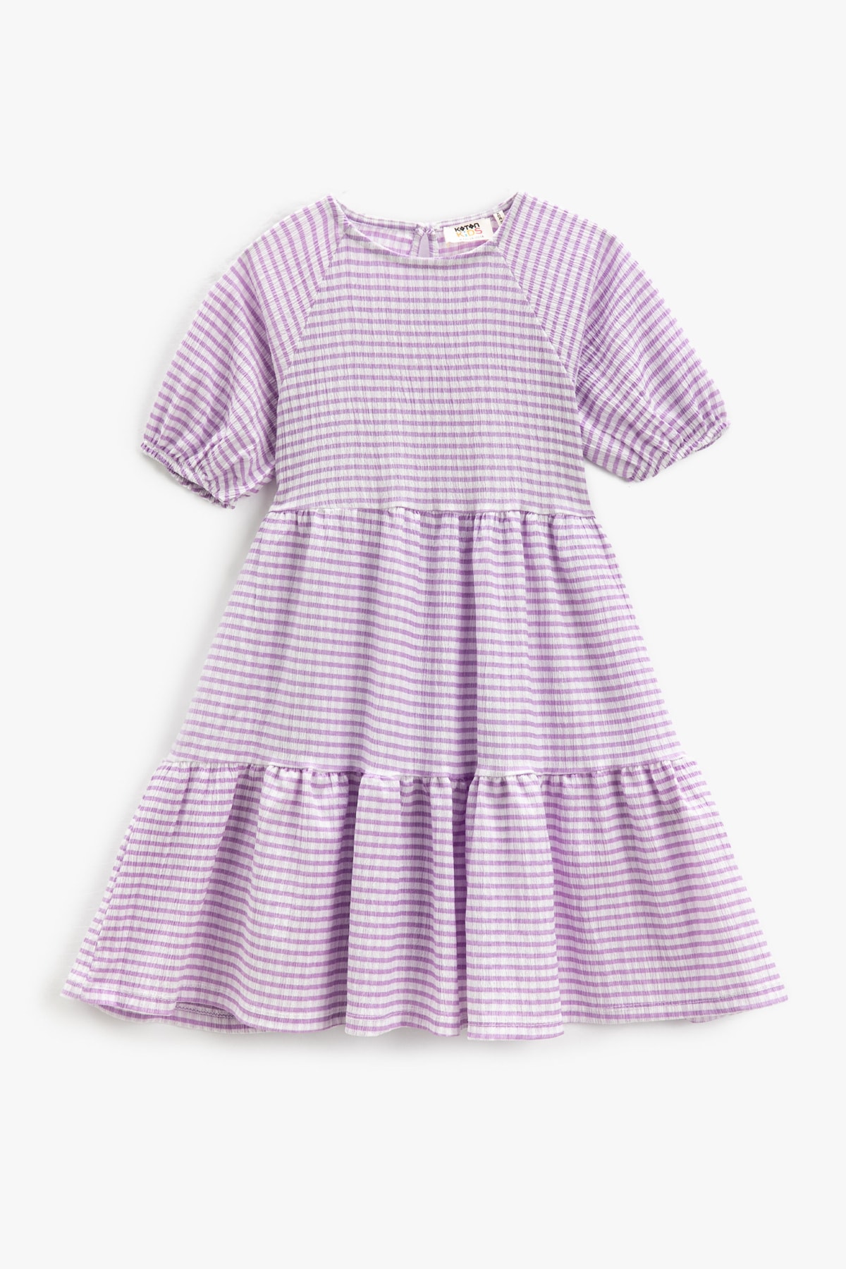 Levně Koton Plain Lilac Girl's Tea-length Dress