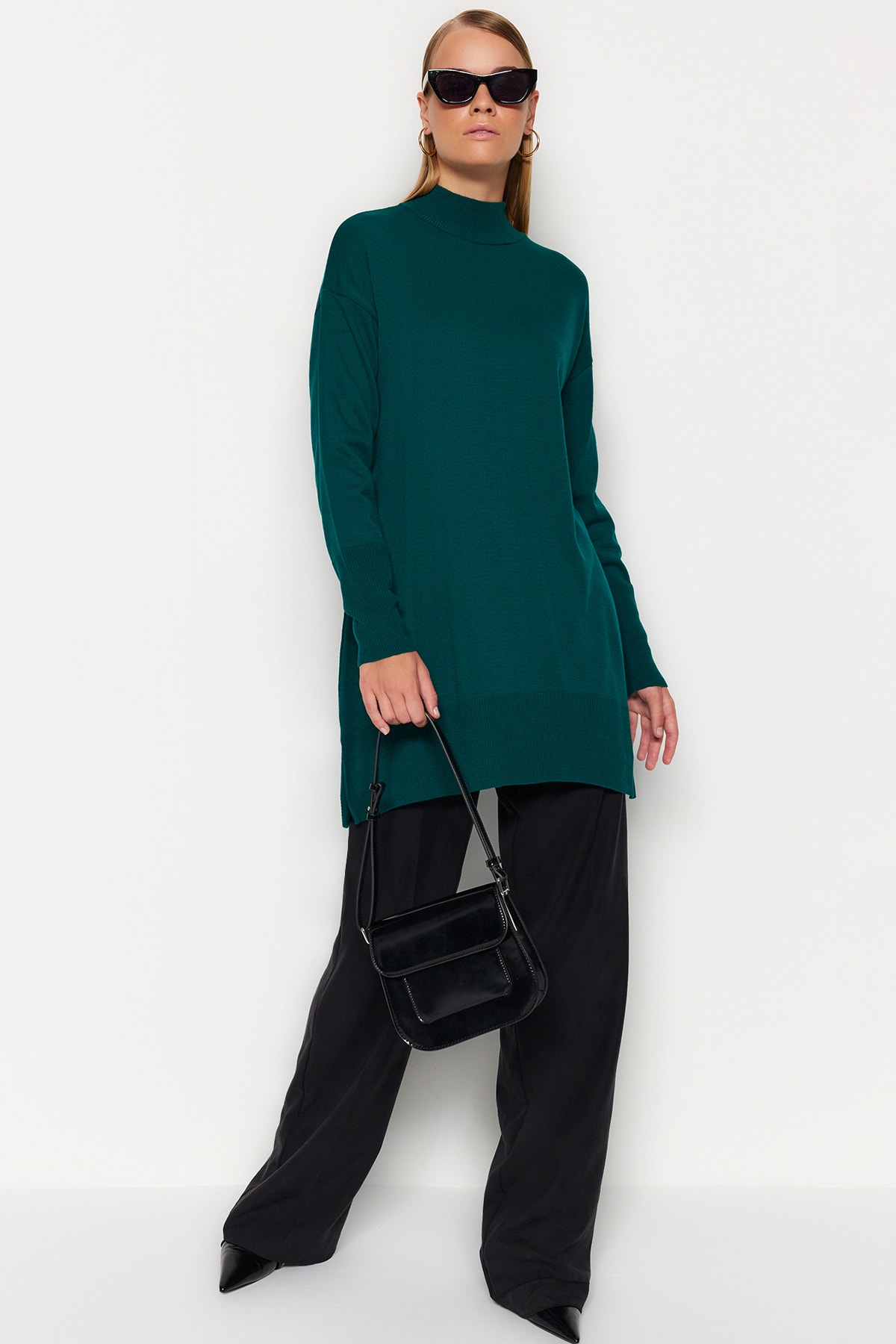 Trendyol Sweater - Green - Regular fit