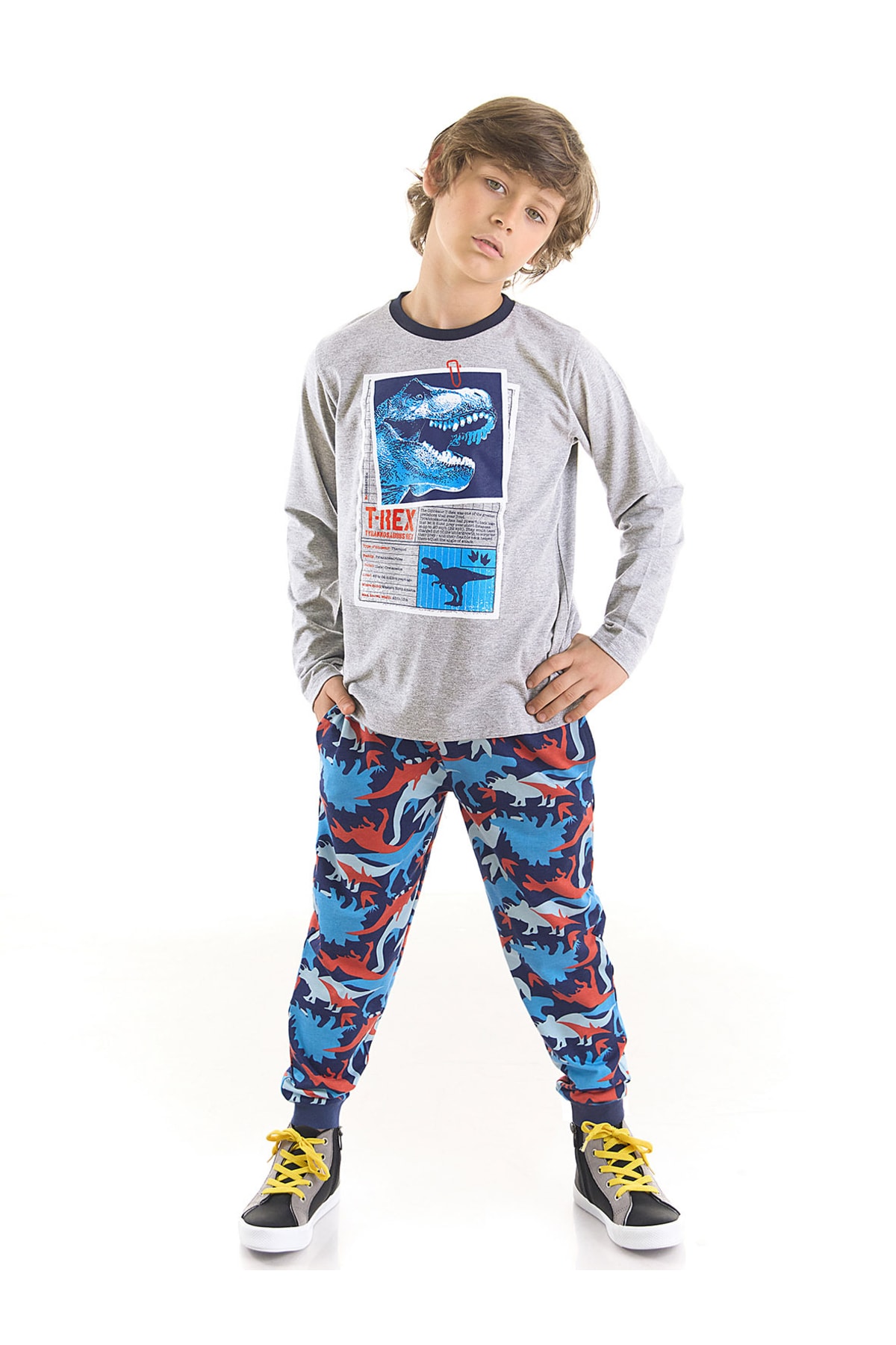 Mushi T-rex Info Boys T-shirt Trousers Set