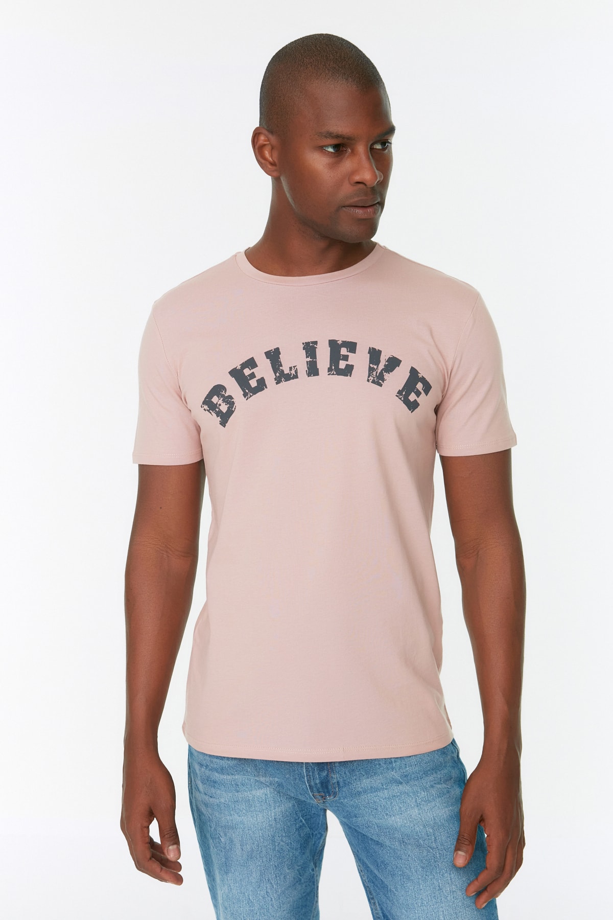 Trendyol T-Shirt - Beige - Slim fit