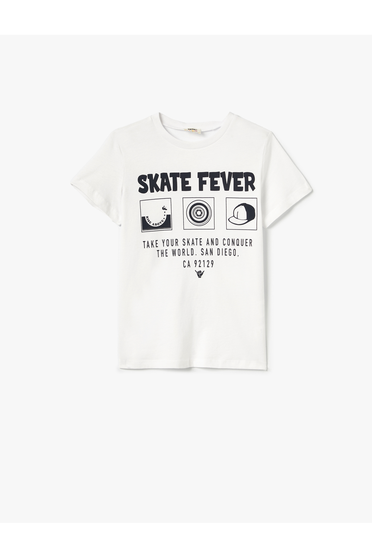 Levně Koton T-Shirt Short Sleeve Skateboard Themed Crew Neck Cotton