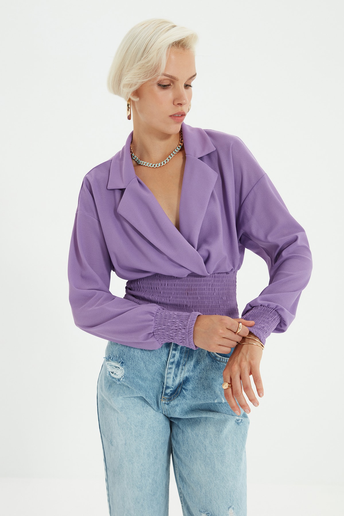 Ženska bluza Trendyol TWOSS21BZ1585/Ecru