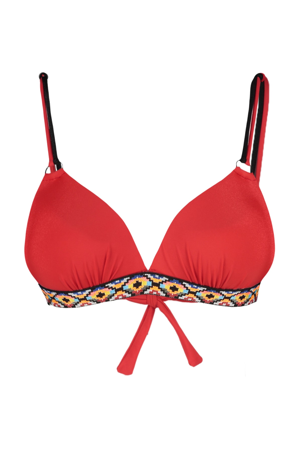Top de bikini Trendyol Red Underwired cu accesorii