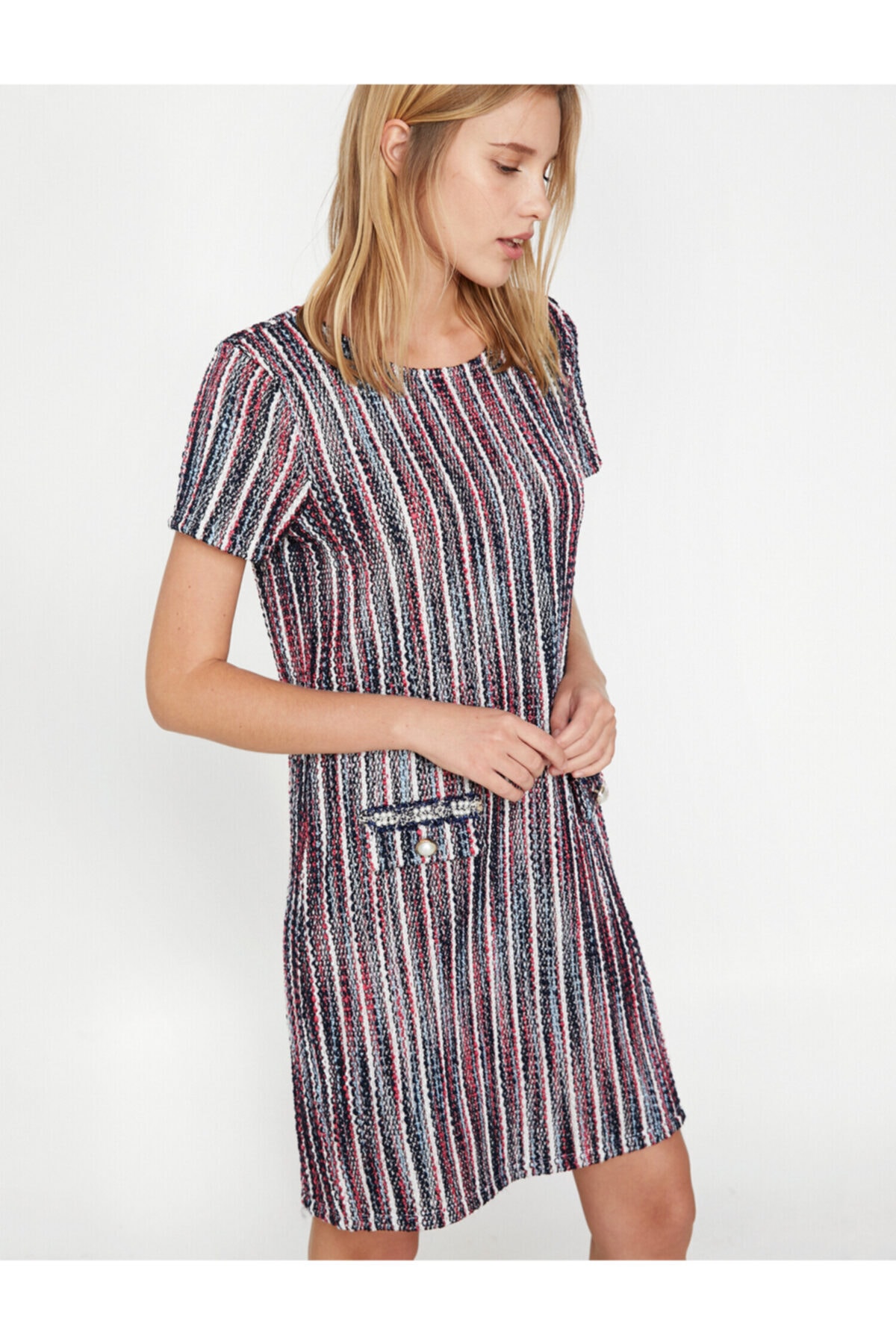Koton Dress - Dunkelblau - Shift