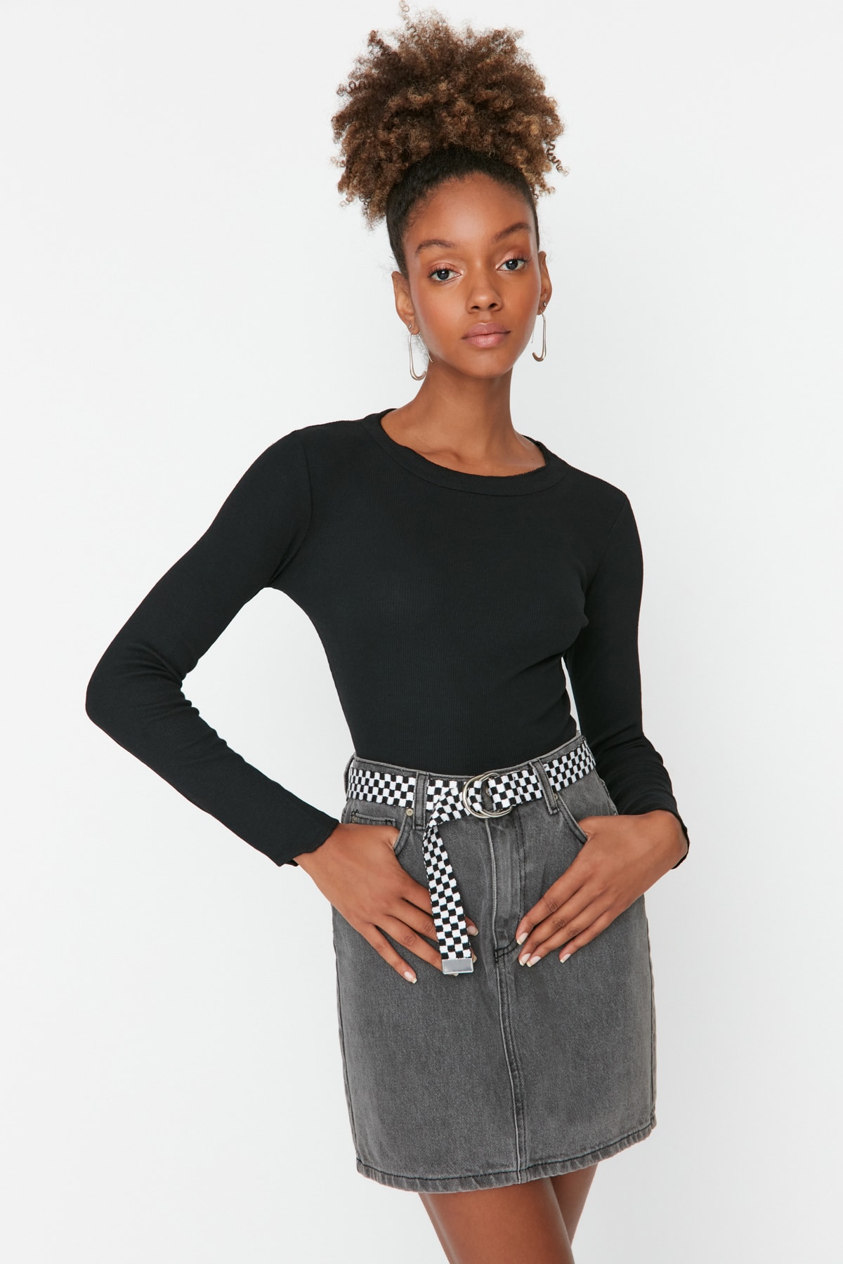 Trendyol Blouse - Black - Slim fit