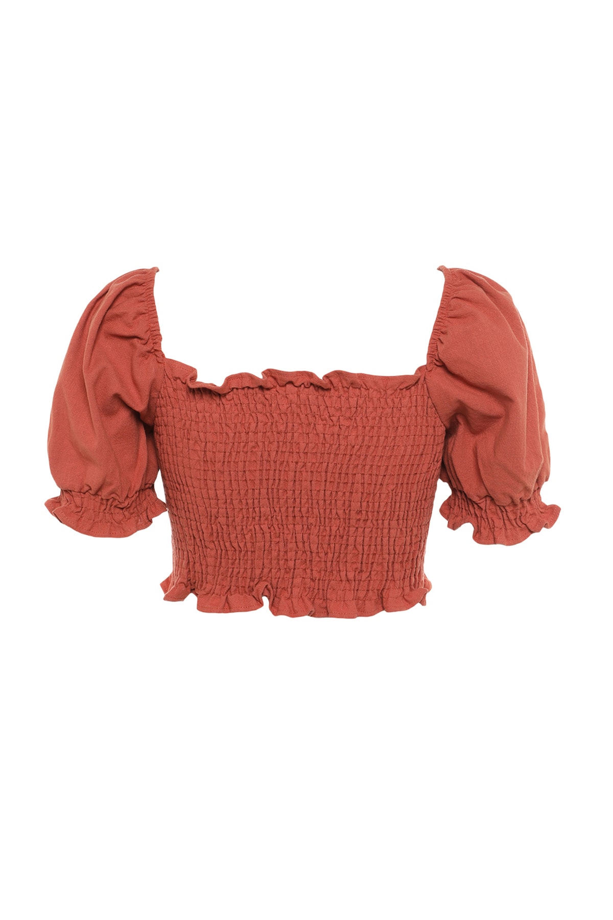 Trendyol Cinnamon Petite Gipe Blouse