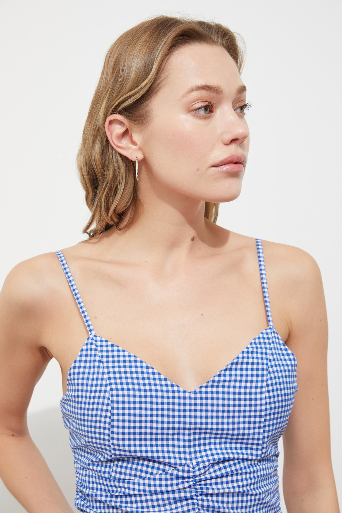 Trendyol Navy plisate carouri Dress