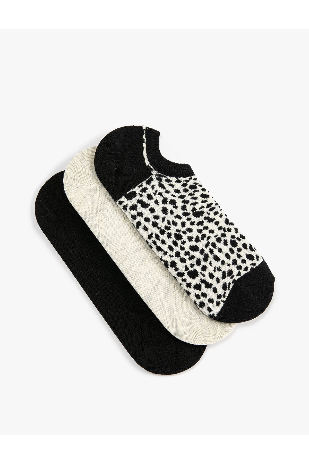 Koton Leopard Patterned 3-Pack Invisible Socks Set