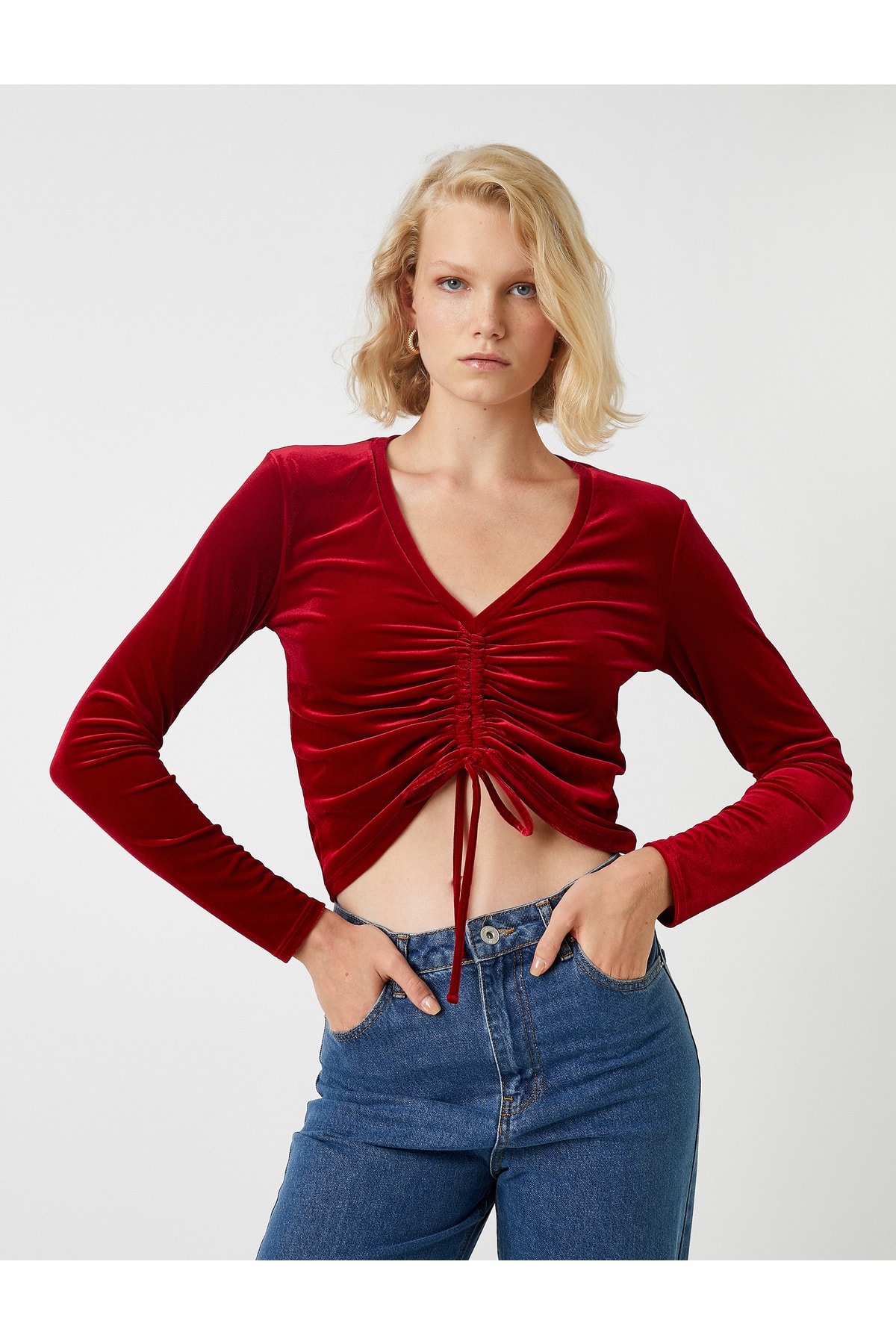 Koton Blouse - Burgundy - Relaxed fit