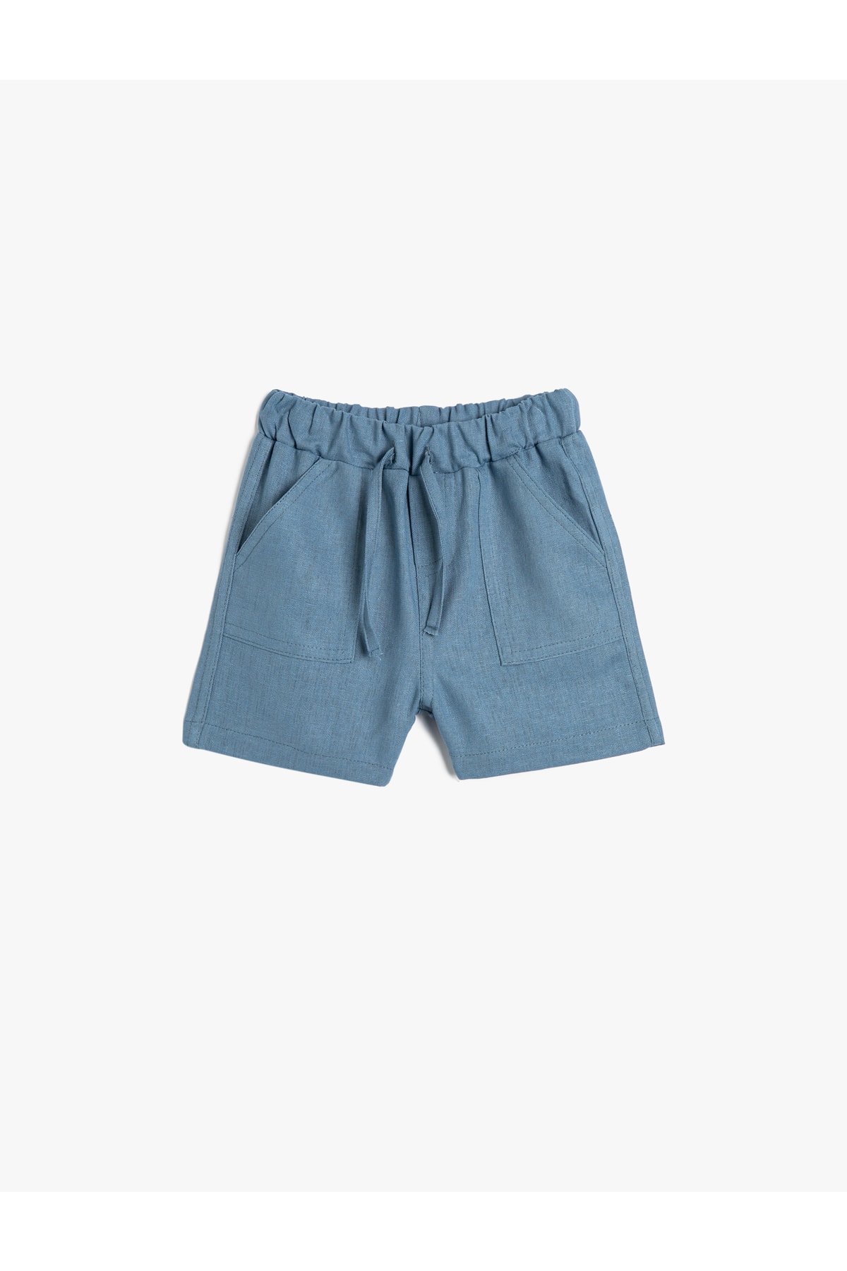 Koton Linen Shorts Tied Waist Pocket