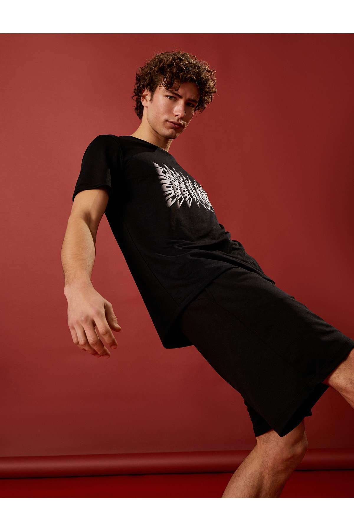 Levně Koton Sports T-Shirt Slogan Printed Crew Neck Short Sleeve Breathable Fabric