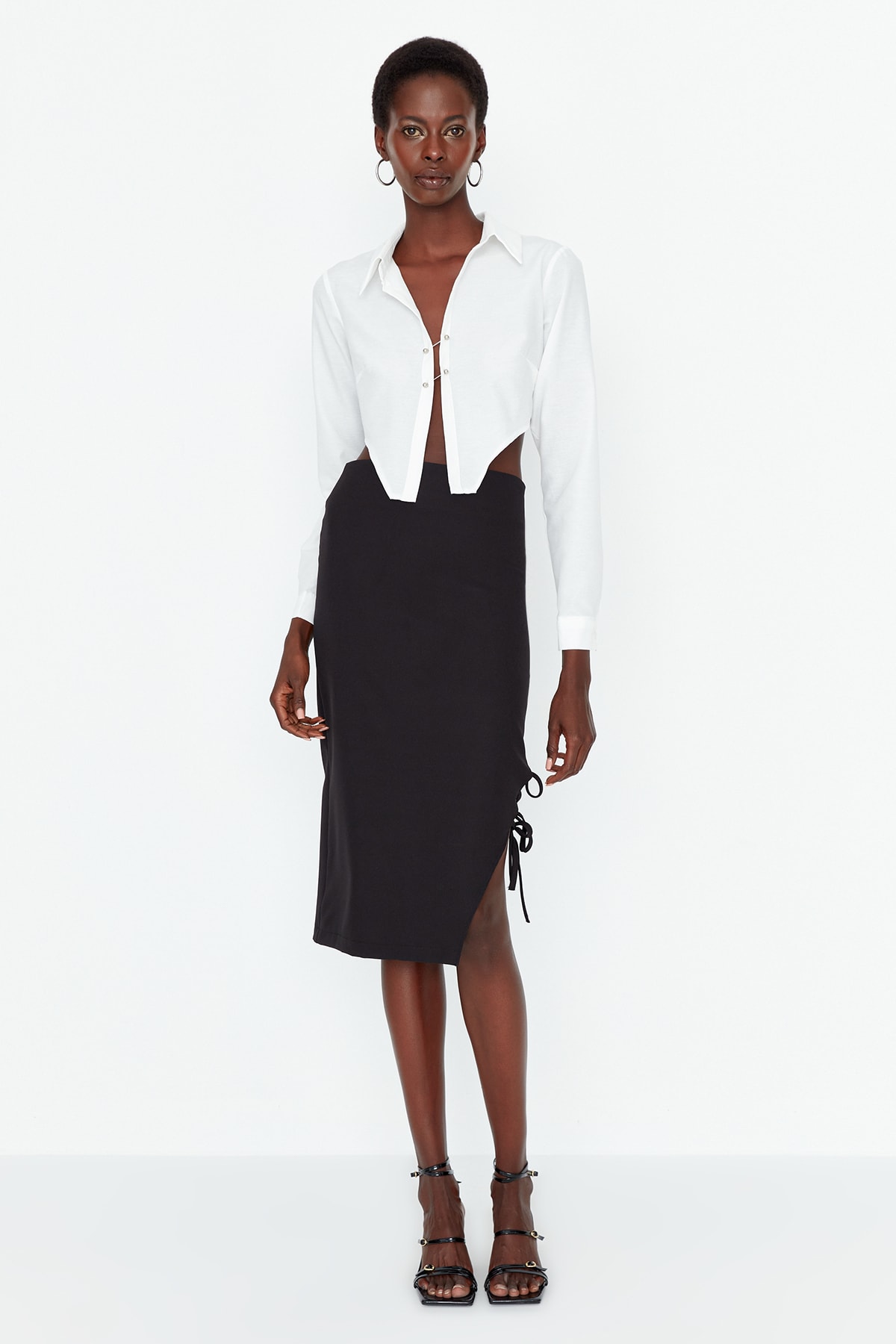 Trendyol Skirt - Black - Midi