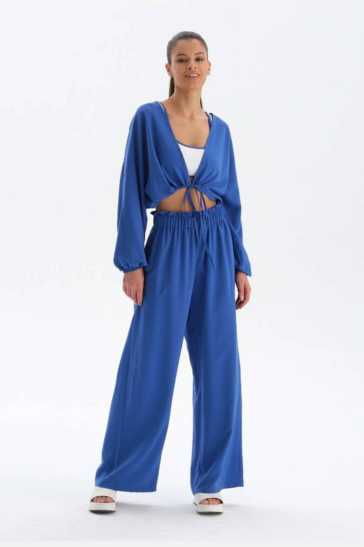 Dagi Sax Wide Leg Modal Trousers