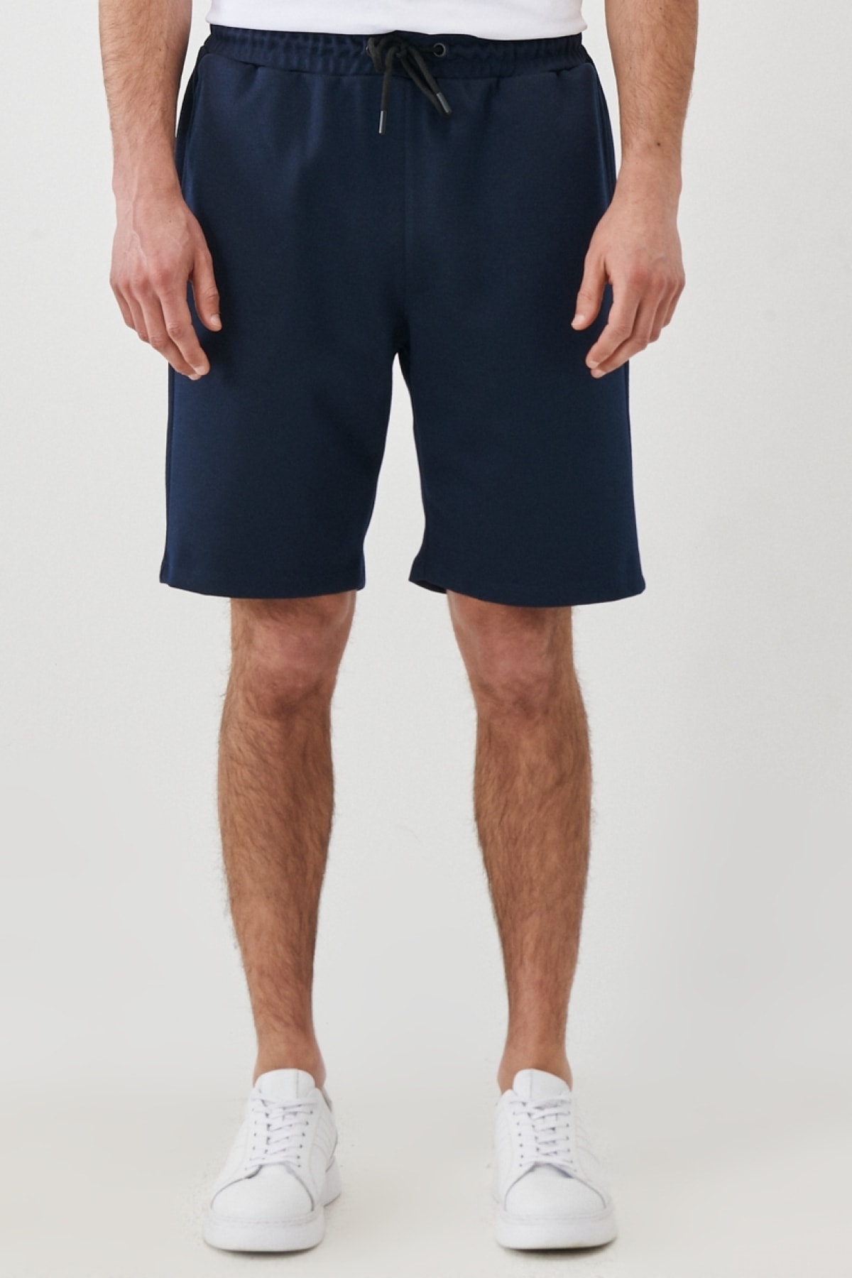 Levně AC&Co / Altınyıldız Classics Men's Navy Blue Standard Fit Daily Casual Sports Knitted Shorts.