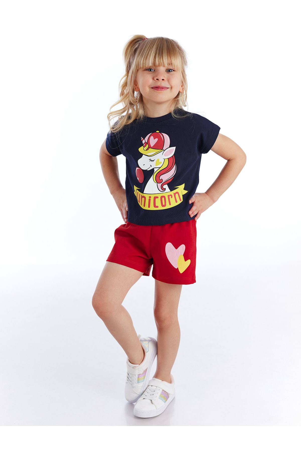 Levně Denokids Bubble Star Girls T-shirt Shorts Set