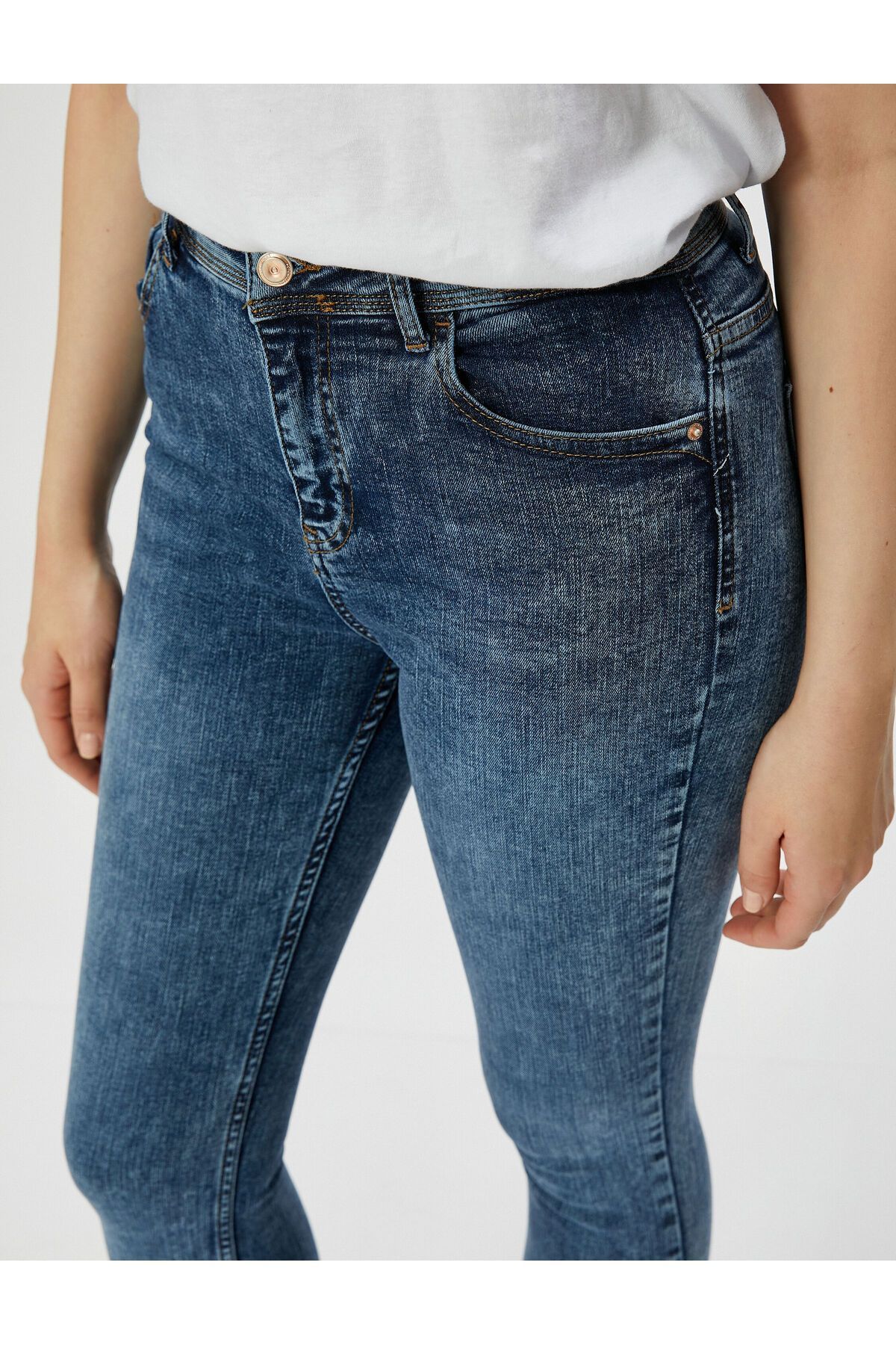 Koton Džínsy s vysokým pásom Úzke nohy - Carmen Jeans
