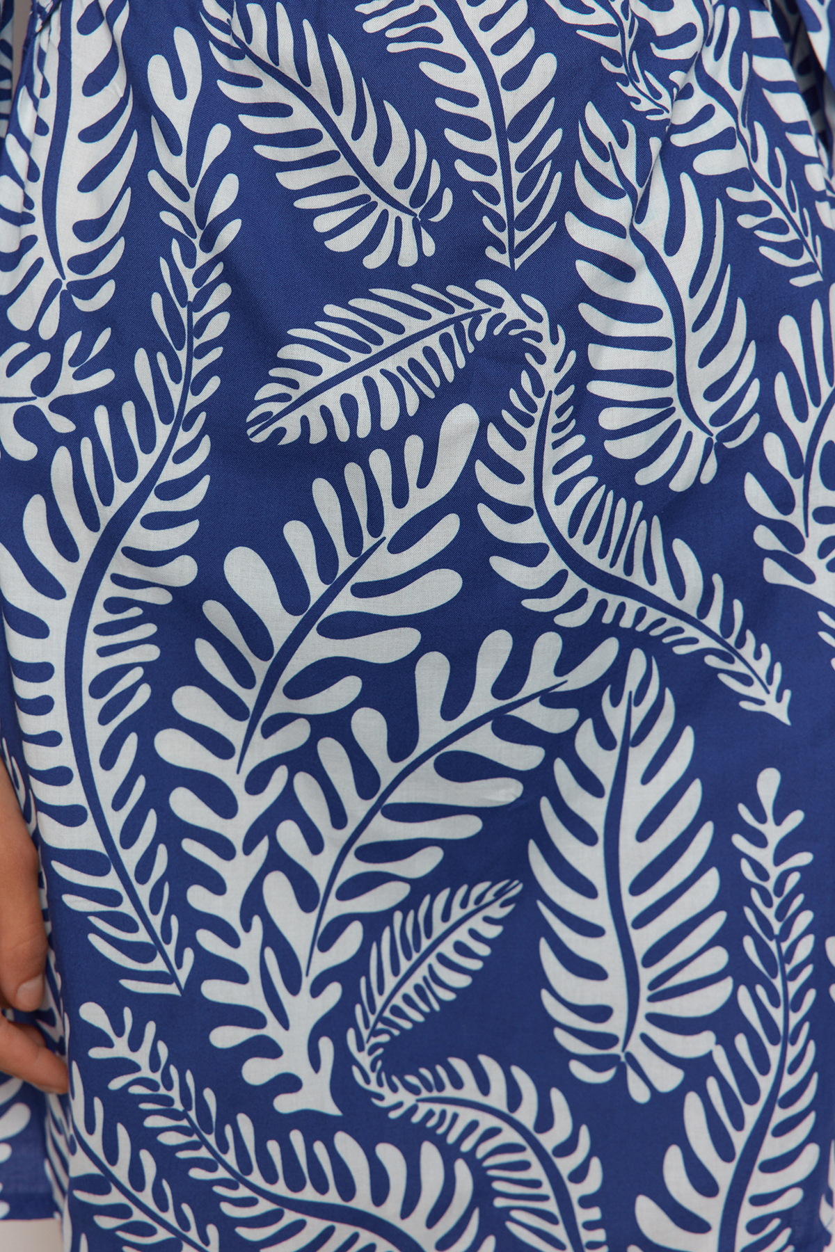 Trendyol Tropical Patterned Mini Woven Cut Out/Window Beach Dress