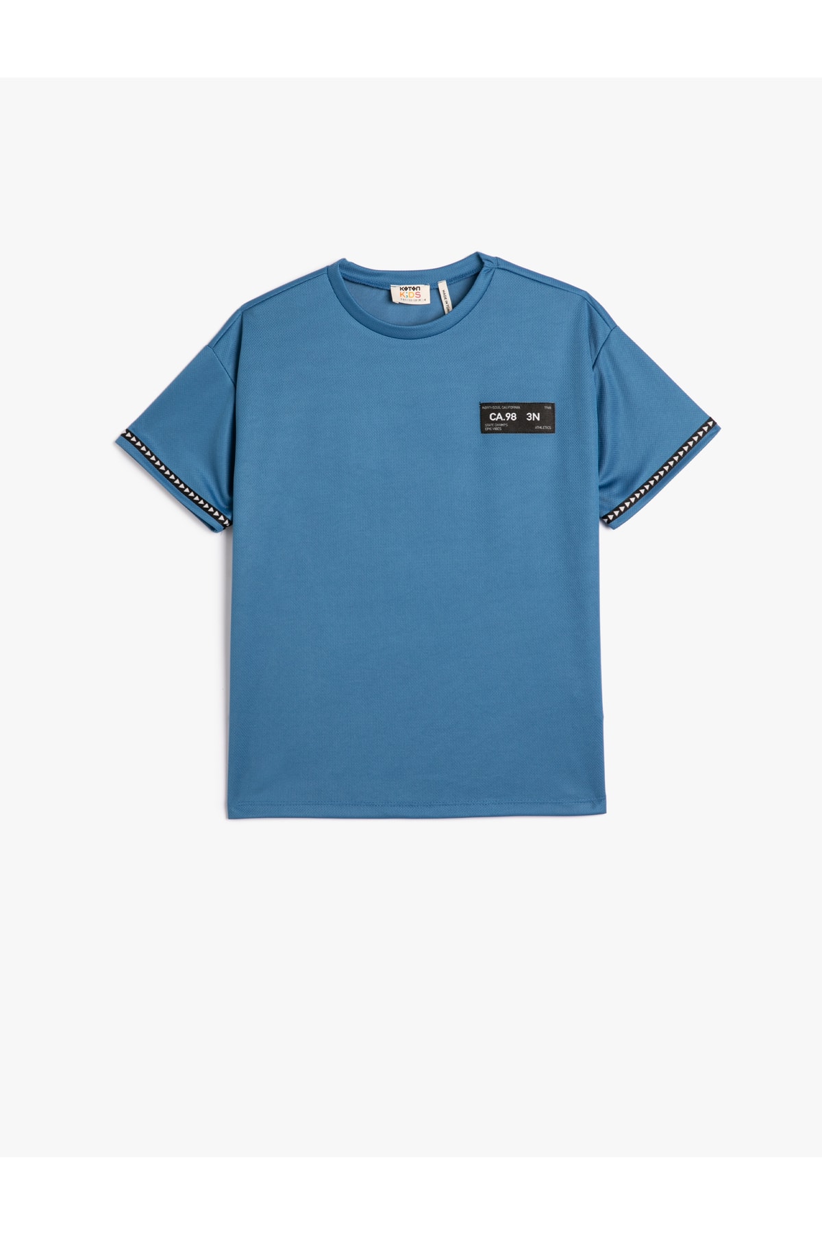 Koton T-Shirt Short Sleeves Crew Neck Label Detail