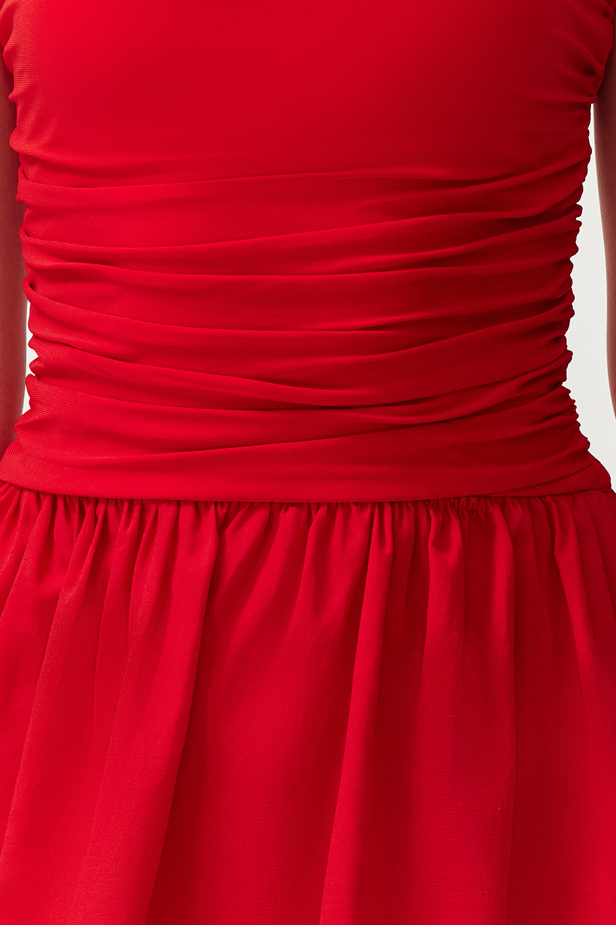 Trendyol Red A-Cut Woven Short Elegant Evening Dress