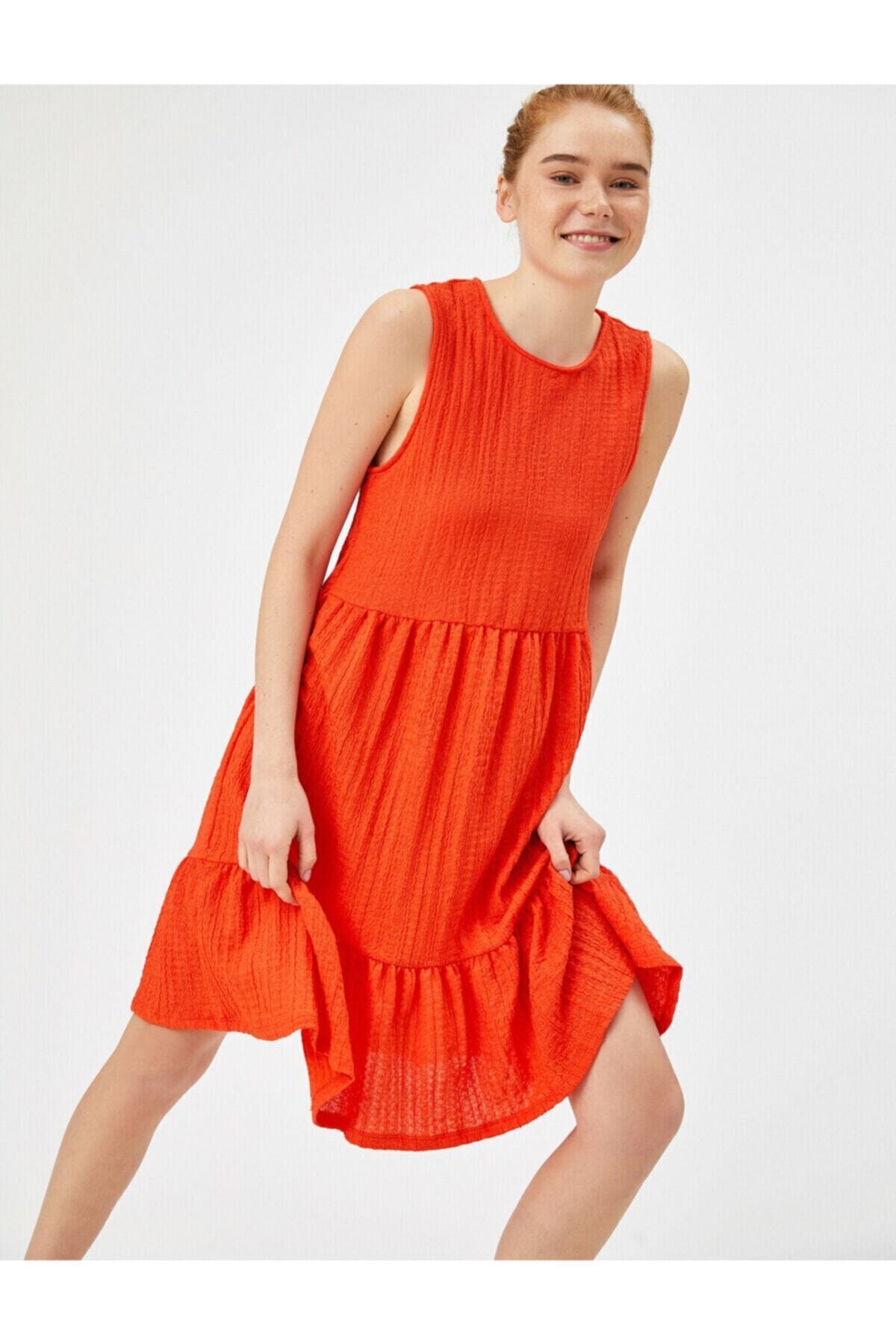 Koton Both Dress - Red - Ruffle