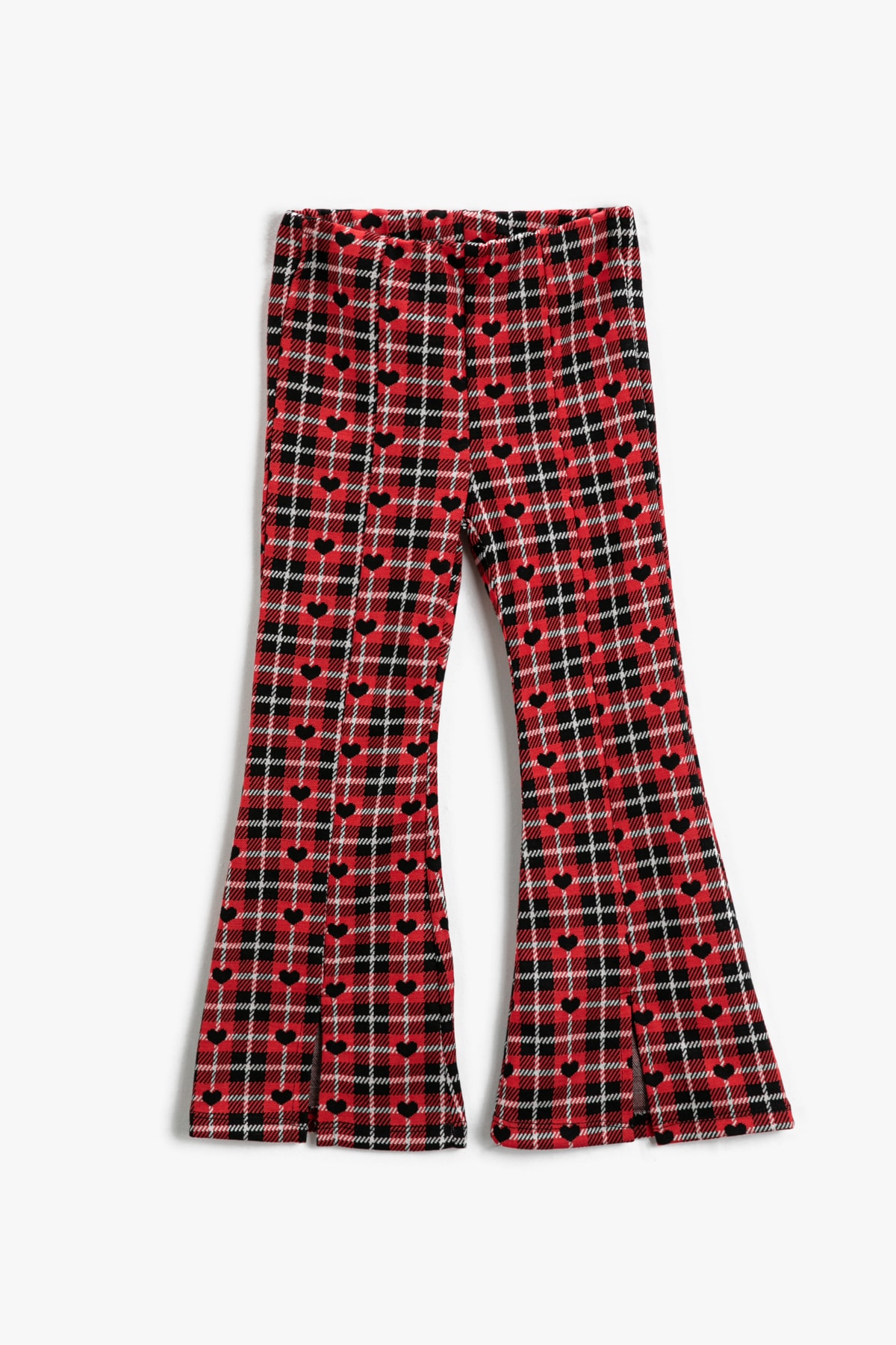 Levně Koton Dívčí červené kostkované džíny