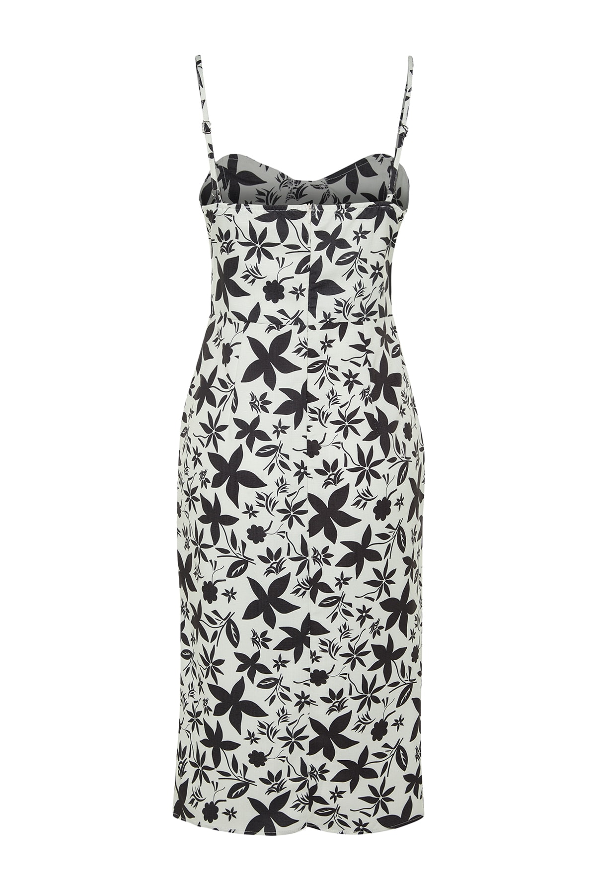 Rochie țesută Trendyol Ecru Midi cu barete