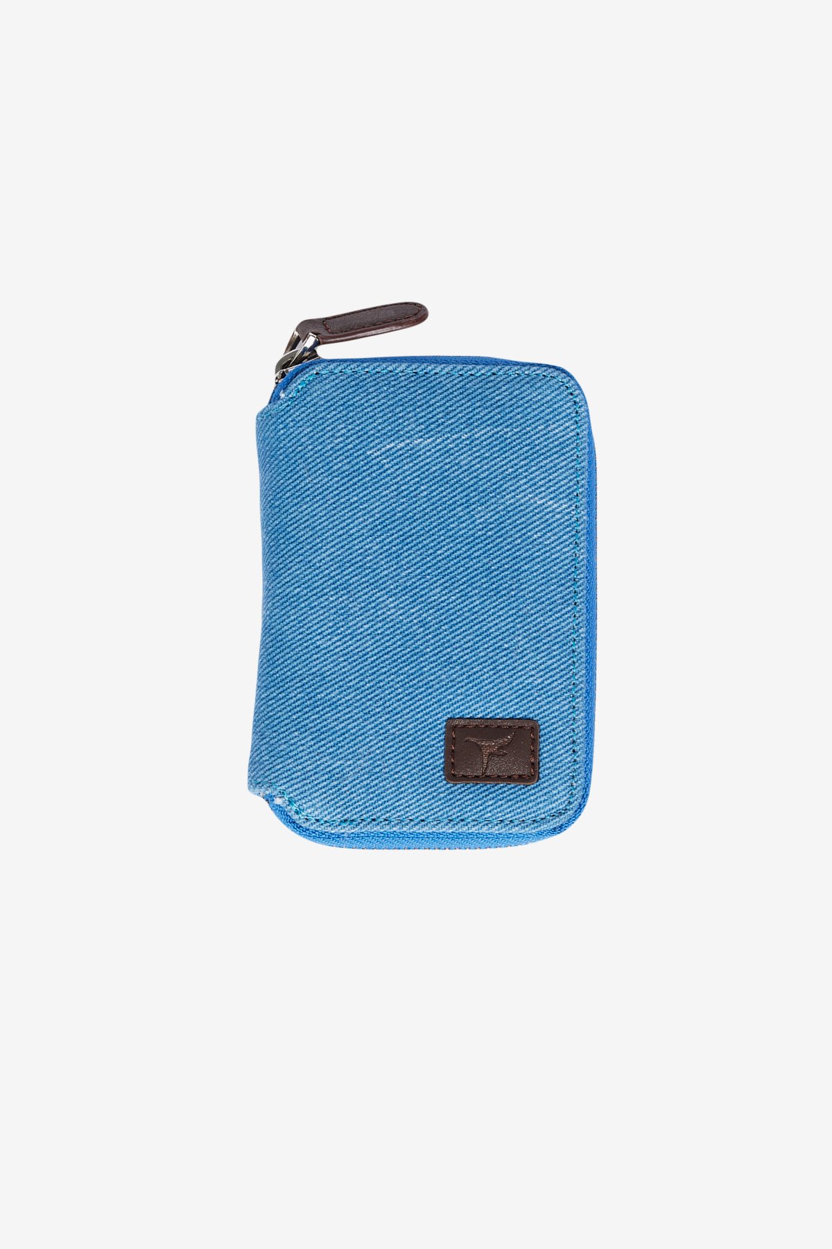 AC&Co / Altınyıldız Classics Men's Blue Zippered Card Compartment Wallet with Gift Box