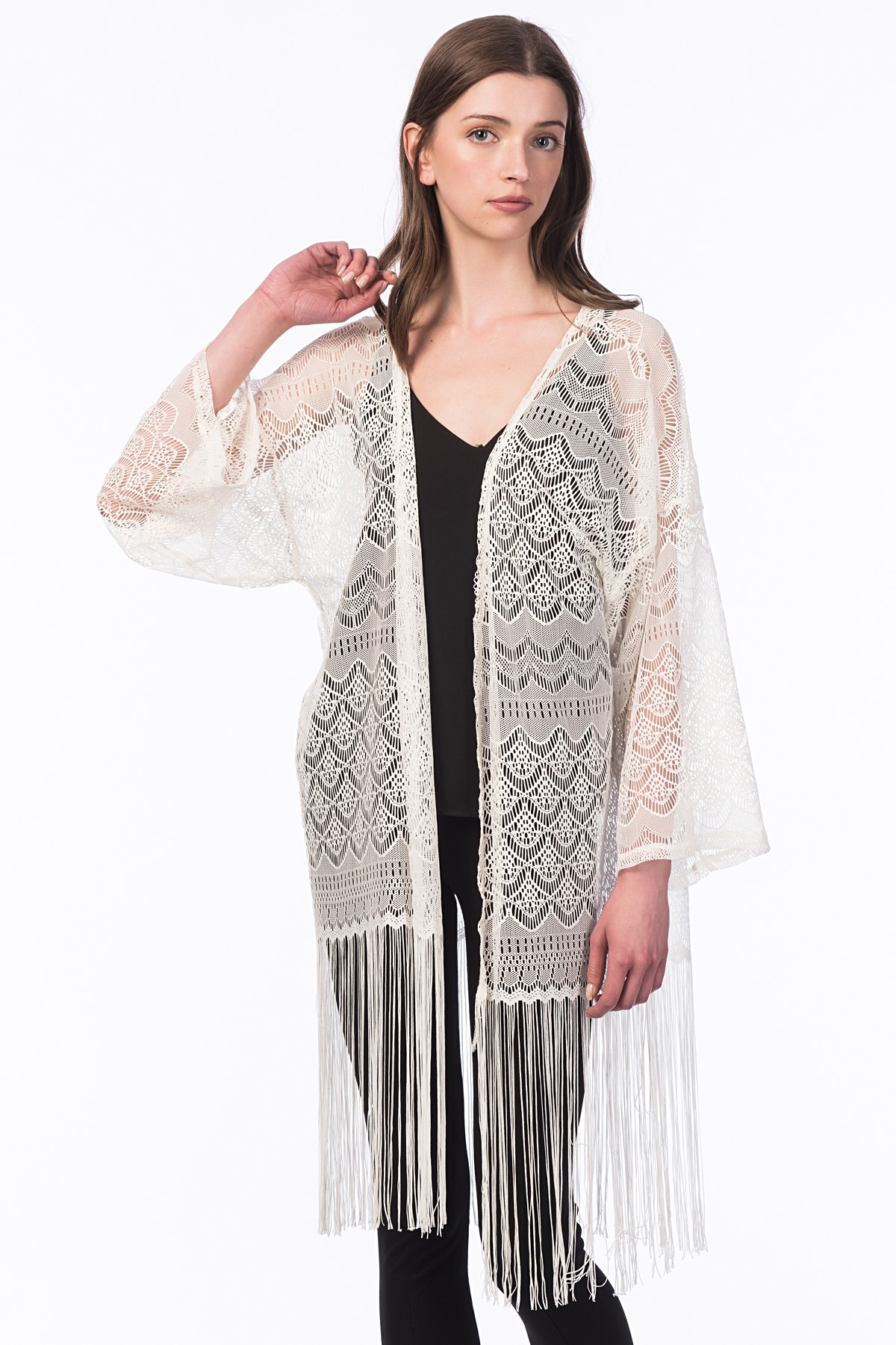 Koton Kimono & Caftan - White - Regular fit