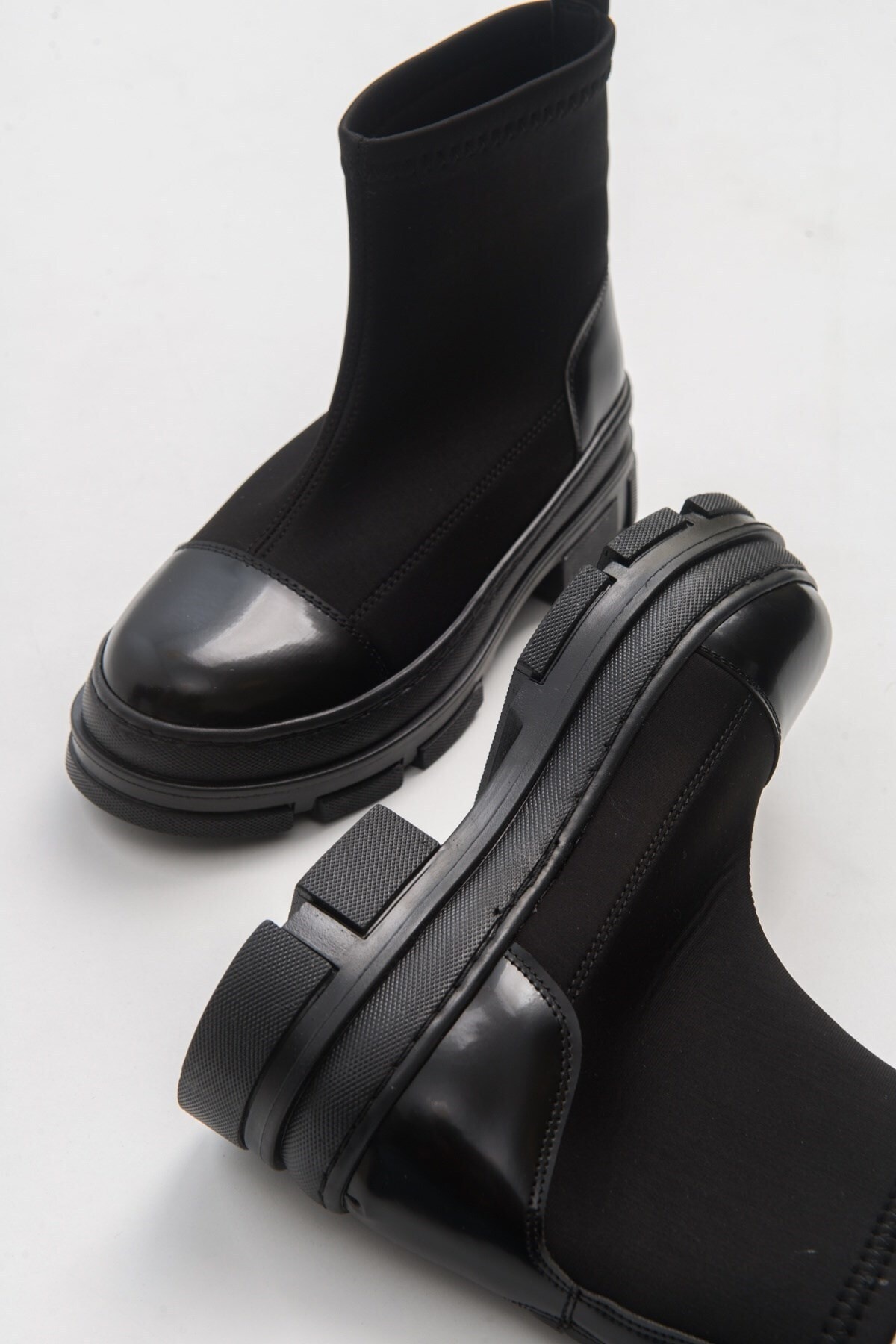 LuviShoes Bendis Women's Black Scuba Boots.