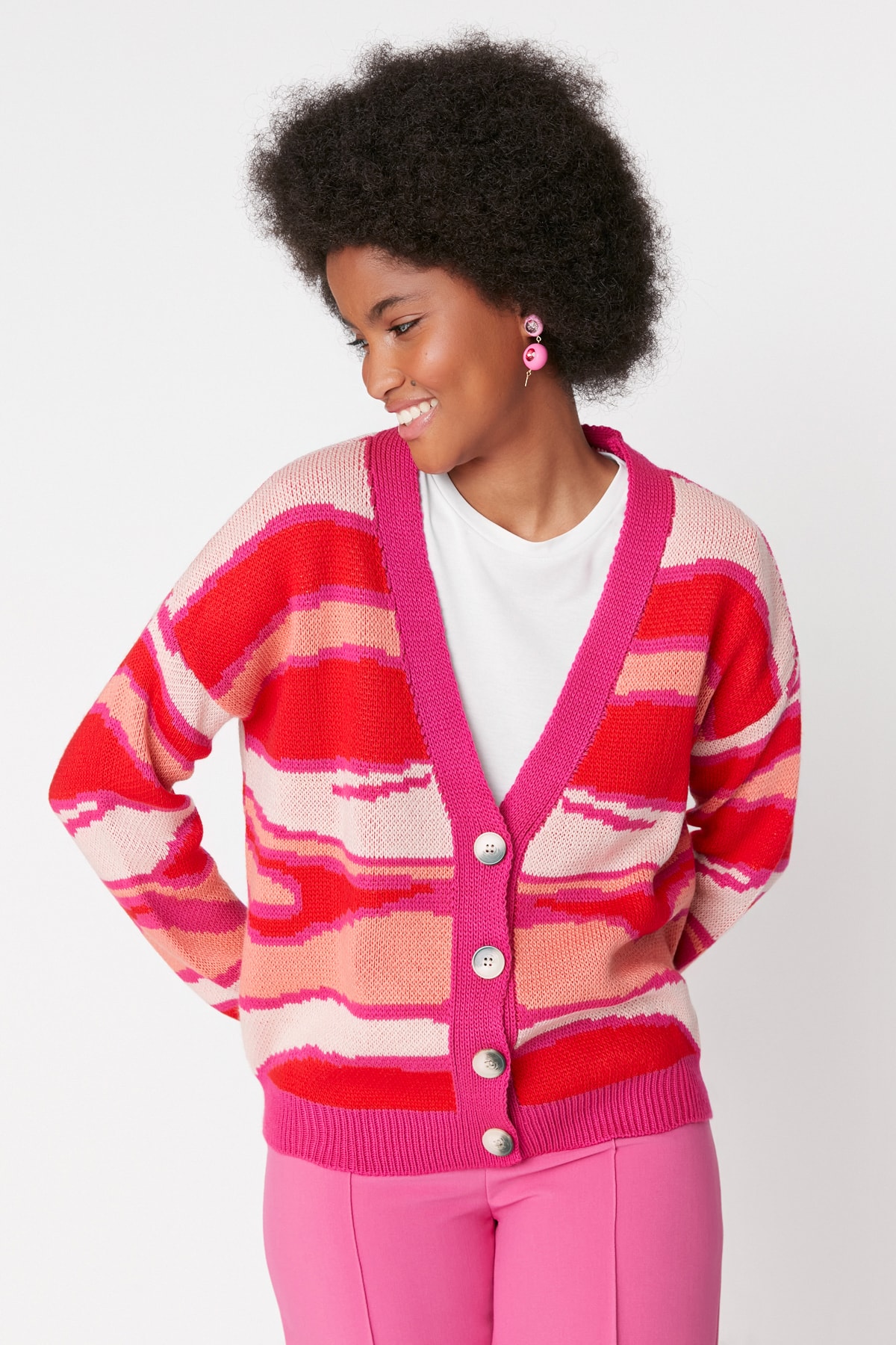 Trendyol Cardigan - Rosa - Regular fit