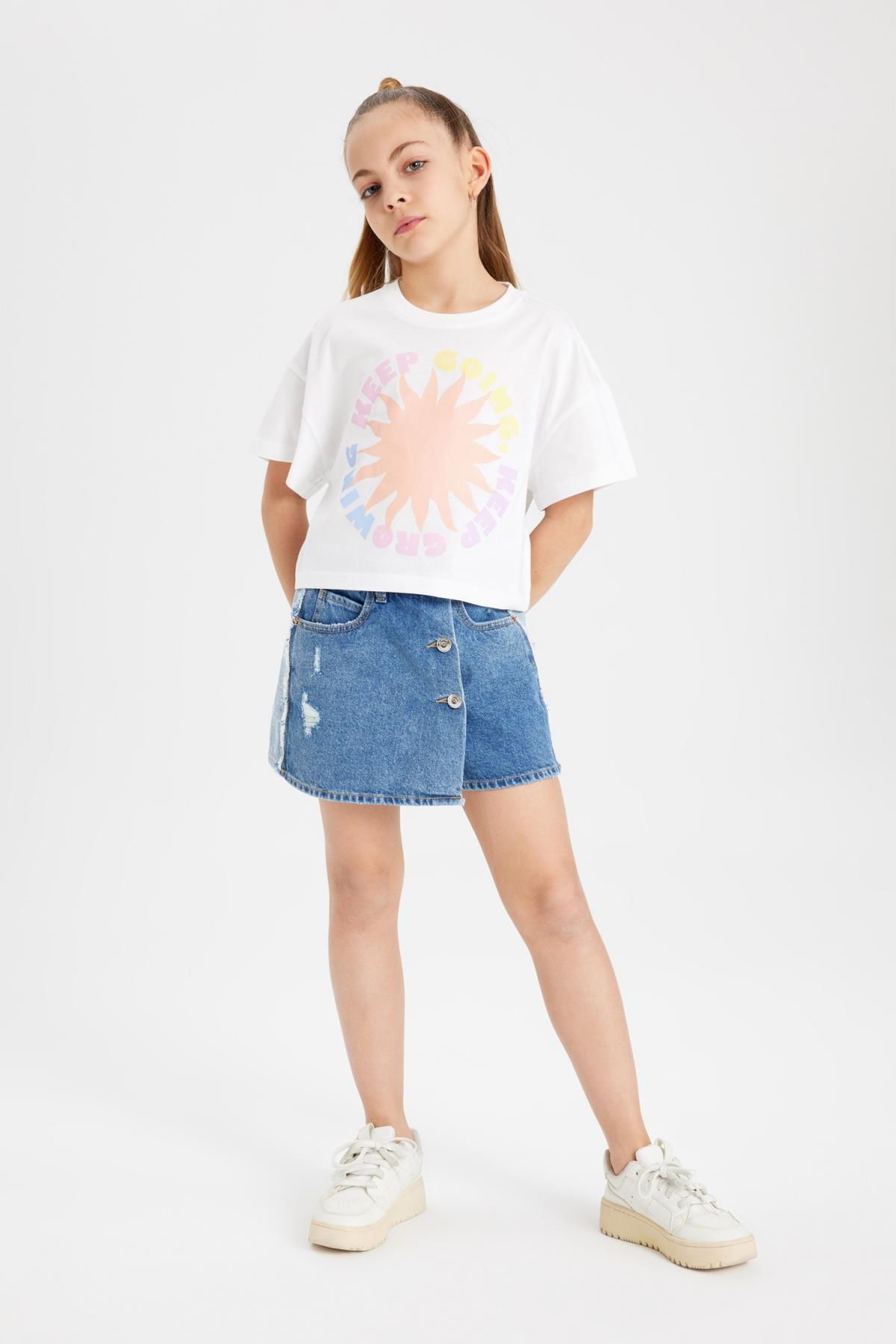 DEFACTO Girl Jean Short Skirt