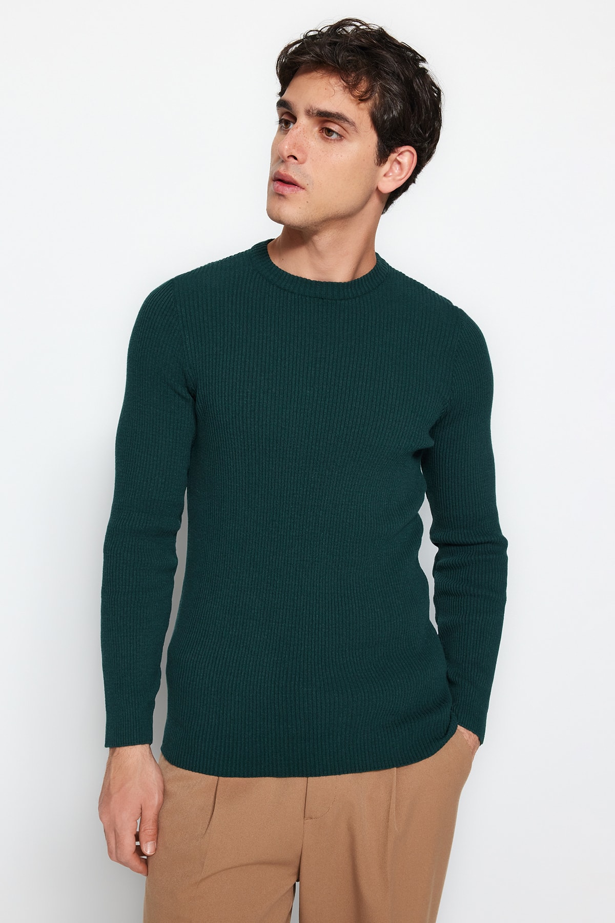 Trendyol Sweater - Green - Regular fit