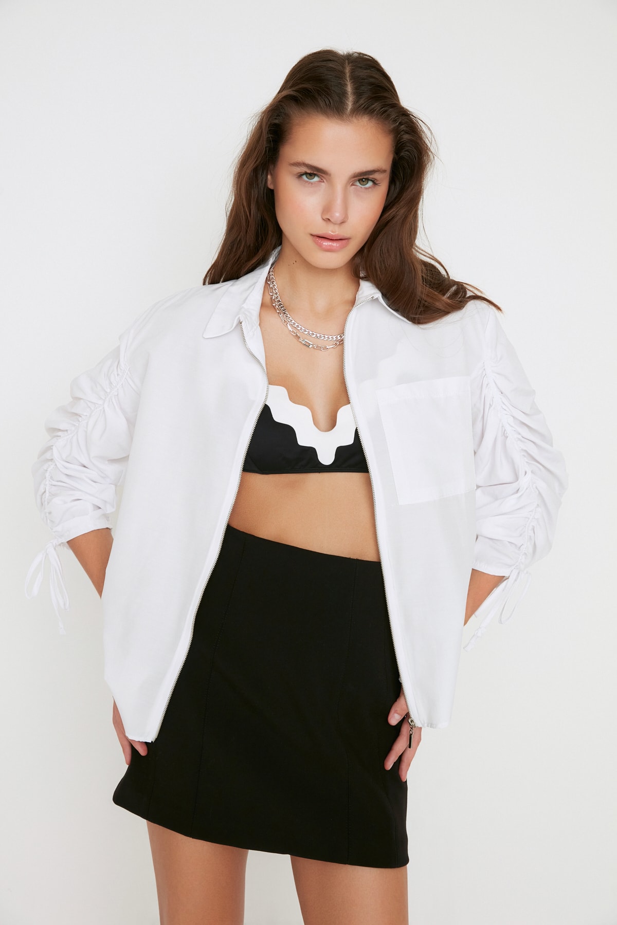 Trendyol Shirt - Ecru - Regular fit