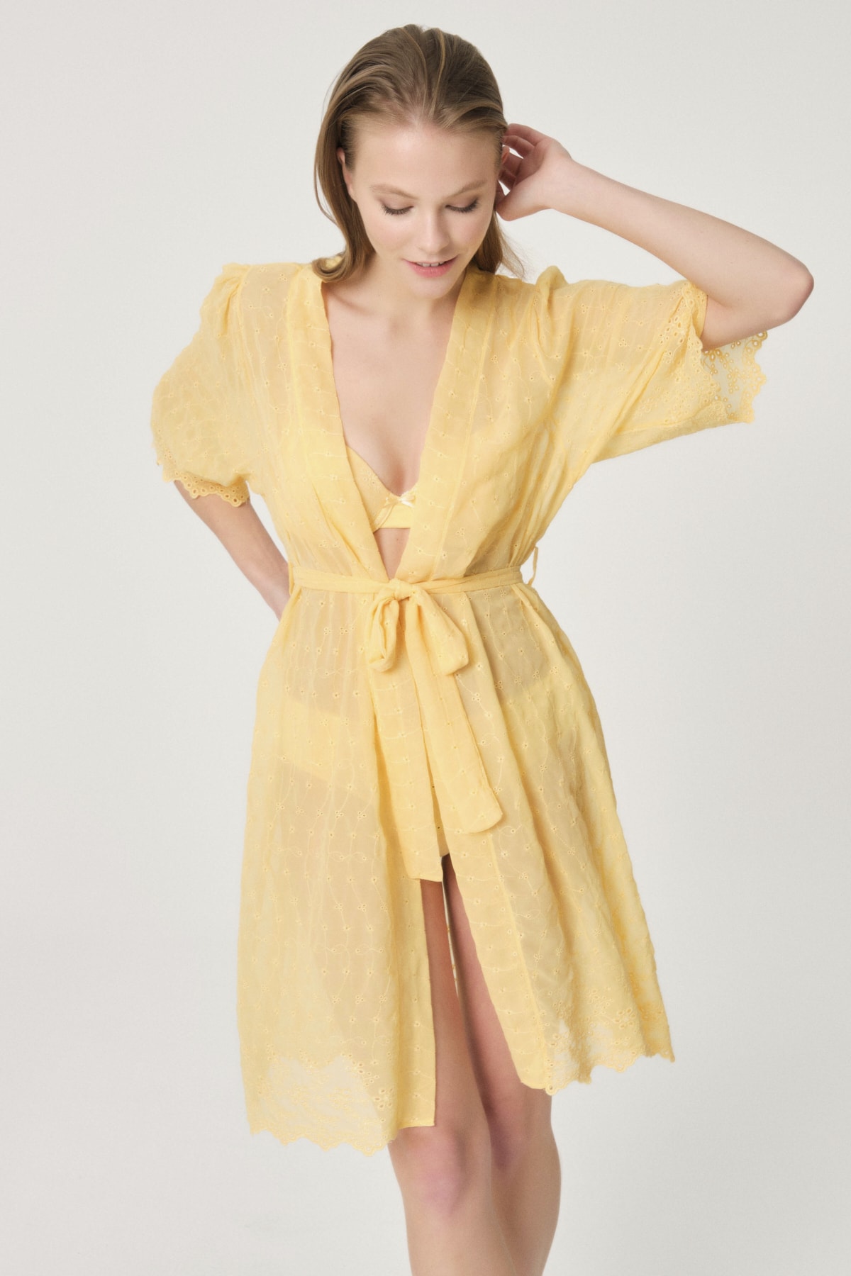 Dagi Dressing Gown - Yellow - Long