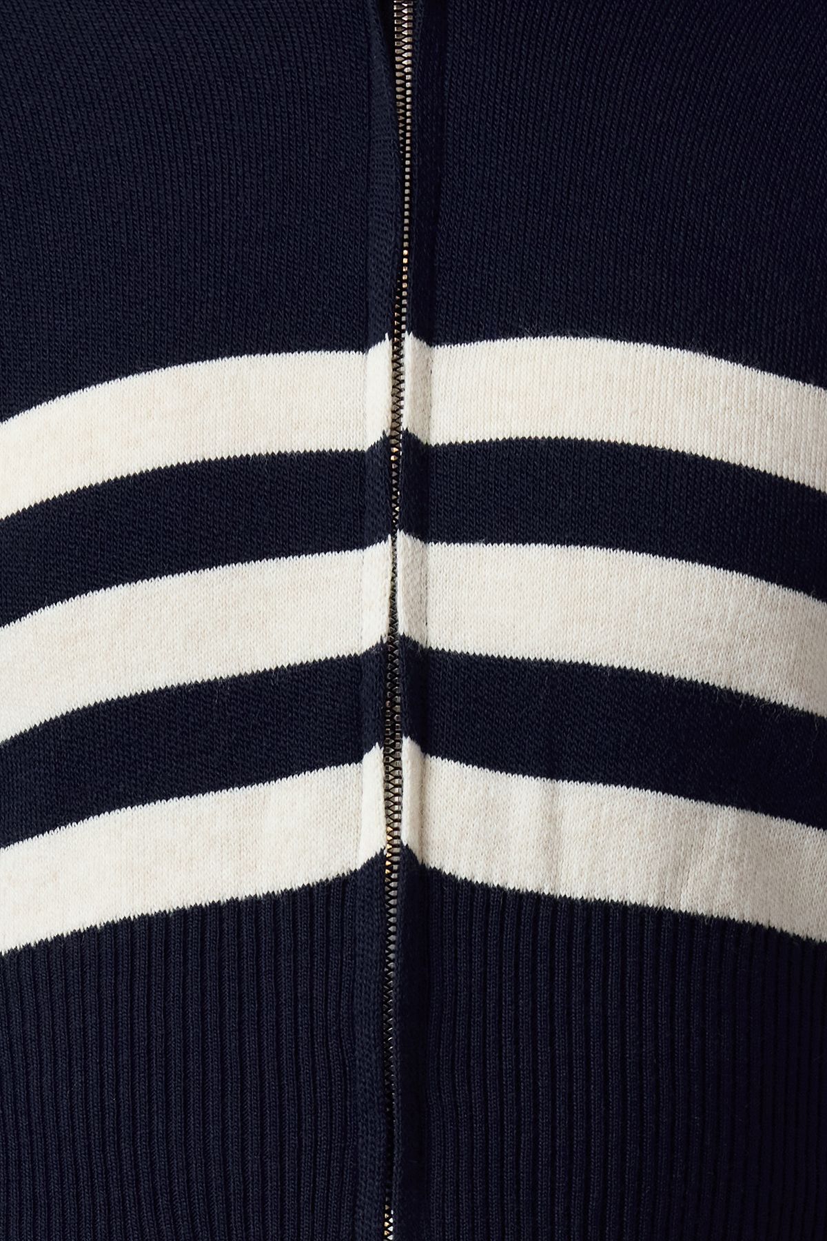Trendyol Navy Blue Hooded Zippered Knitwear Cardigan