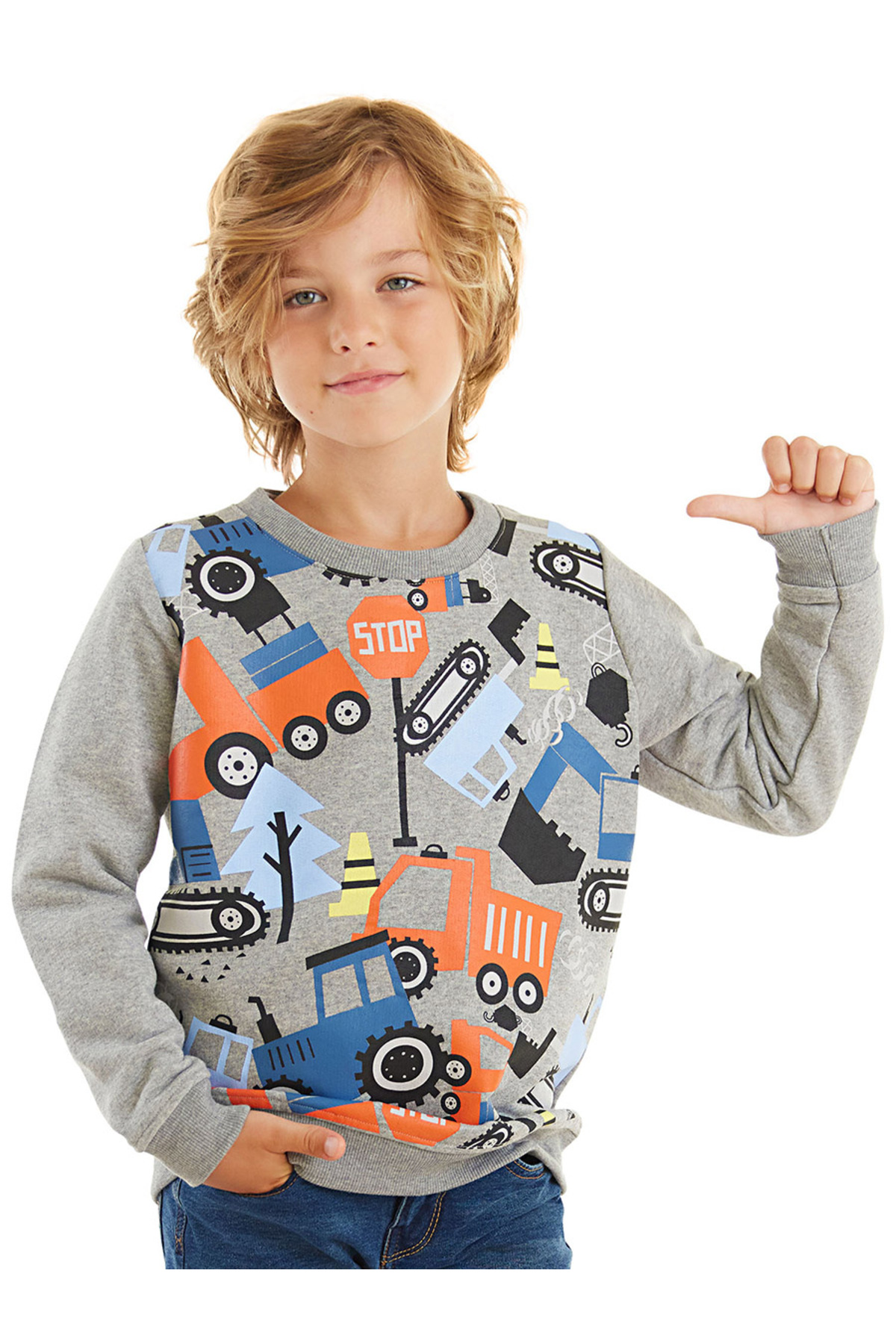 Levně Denokids Cute Cars Boys Sweatshirt