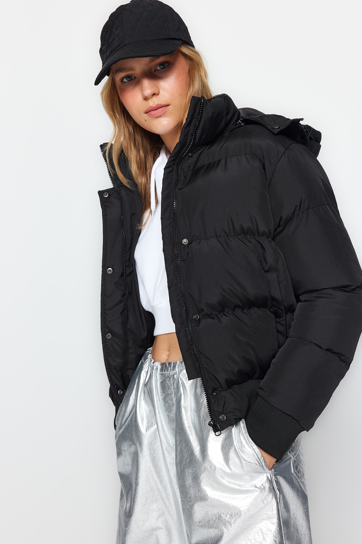 Trendyol Winter Jacket - Black - Puffer