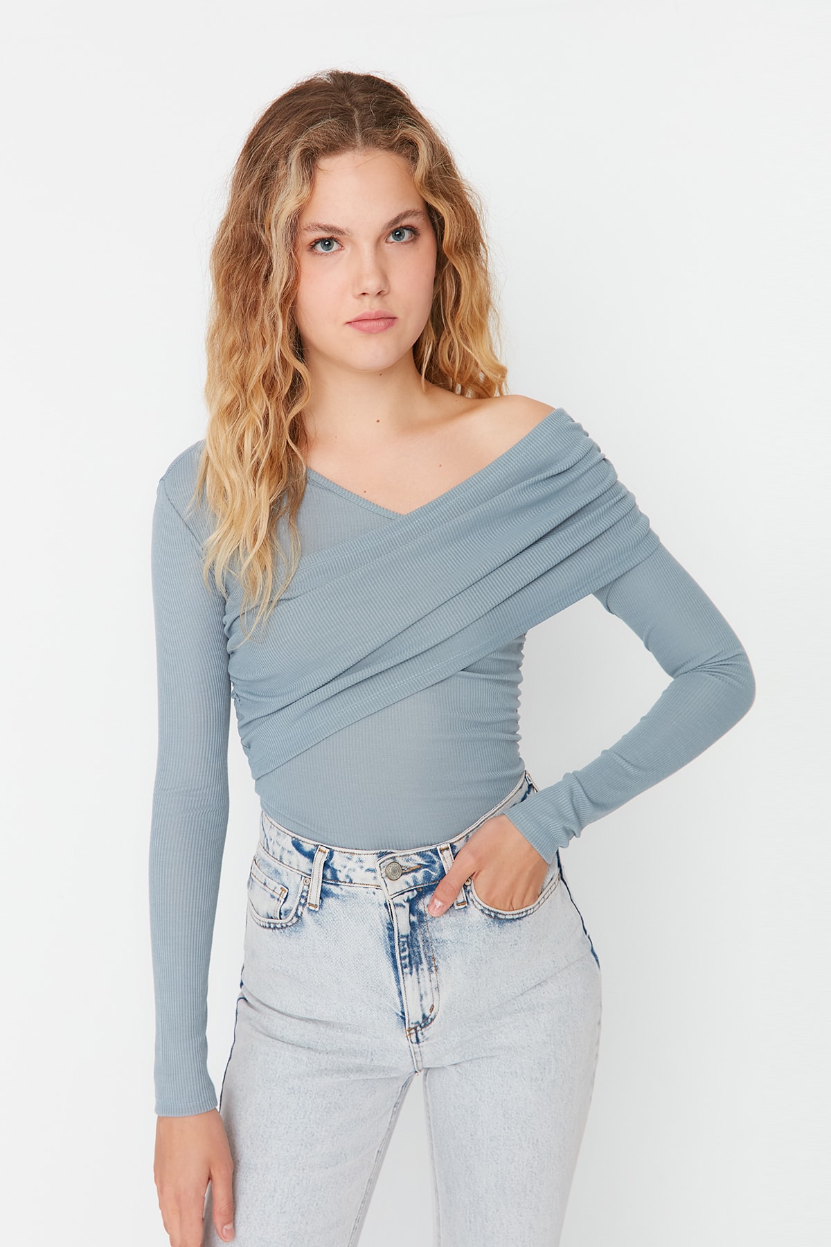 Trendyol Bodysuit - Gray - Regular fit